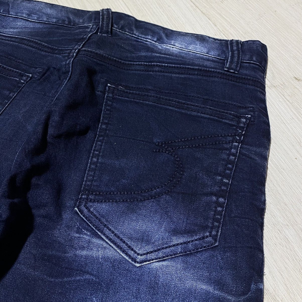 If Six Was Nine × Le Grande Bleu (L.G.B.) Semantic Design Bow Cut Soft Jeans Size US 30 / EU 46 - 7 Thumbnail
