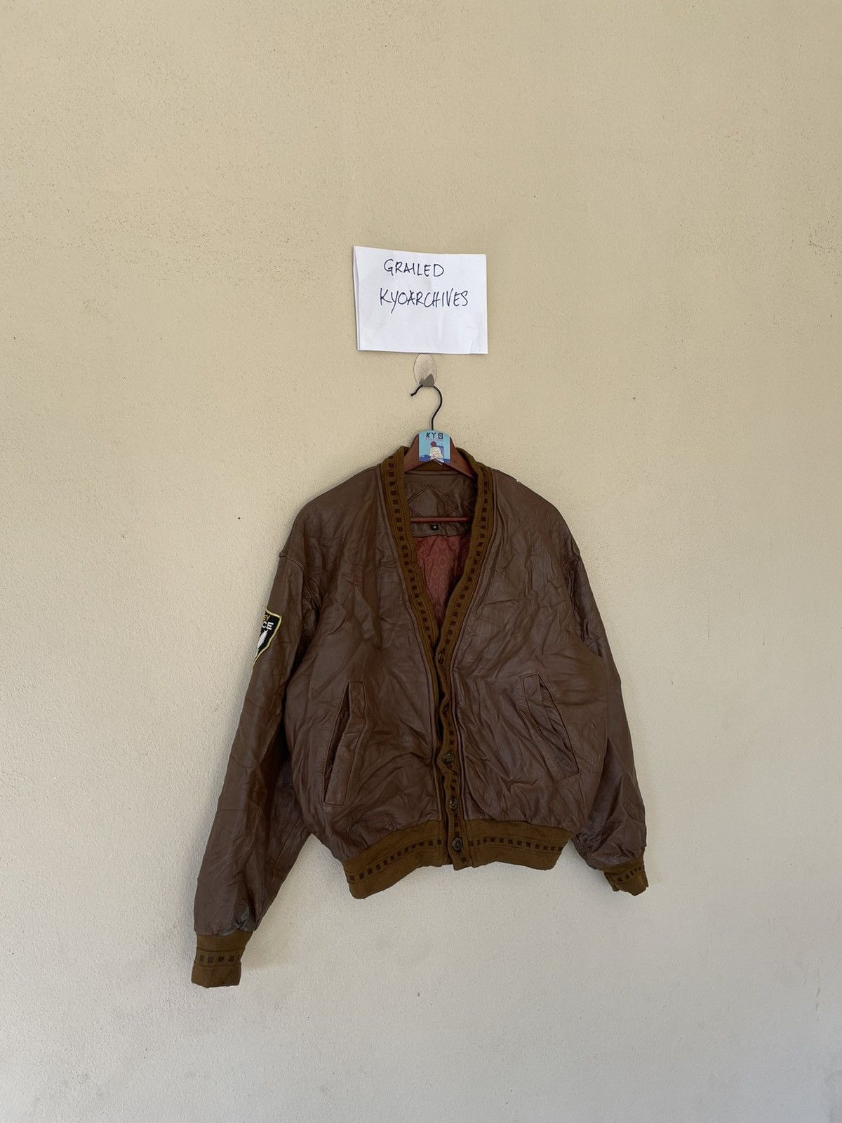 BMW × Honda × Vintage VTG RACING TEAM SYDNEY POLICE LEATHER CARDIGAN JACKET Size US M / EU 48-50 / 2 - 4 Thumbnail