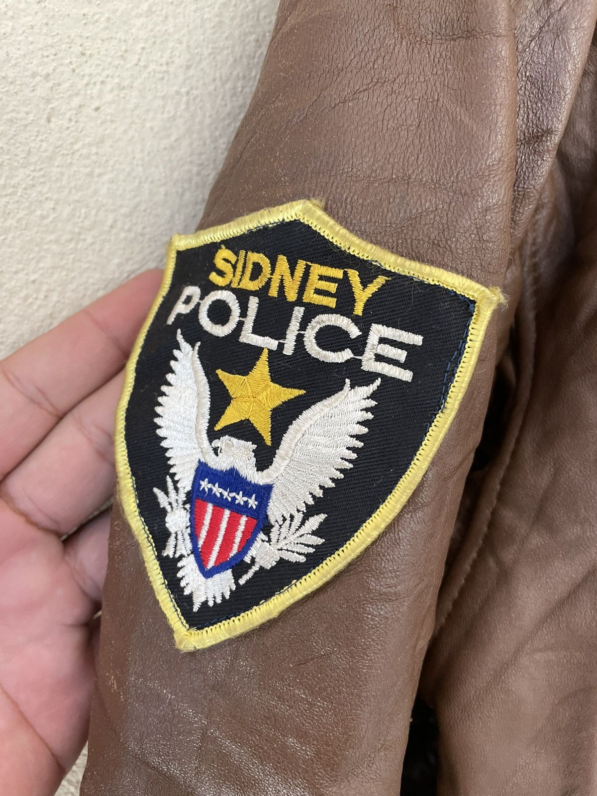 BMW × Honda × Vintage VTG RACING TEAM SYDNEY POLICE LEATHER CARDIGAN JACKET Size US M / EU 48-50 / 2 - 7 Thumbnail