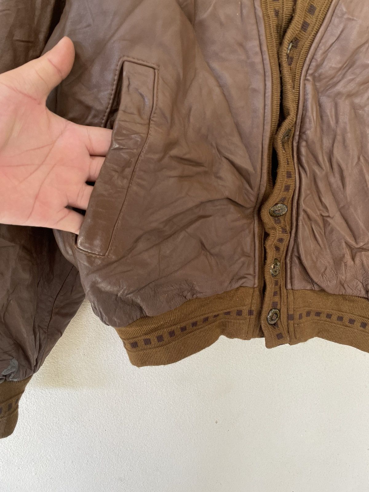 BMW × Honda × Vintage VTG RACING TEAM SYDNEY POLICE LEATHER CARDIGAN JACKET Size US M / EU 48-50 / 2 - 8 Thumbnail