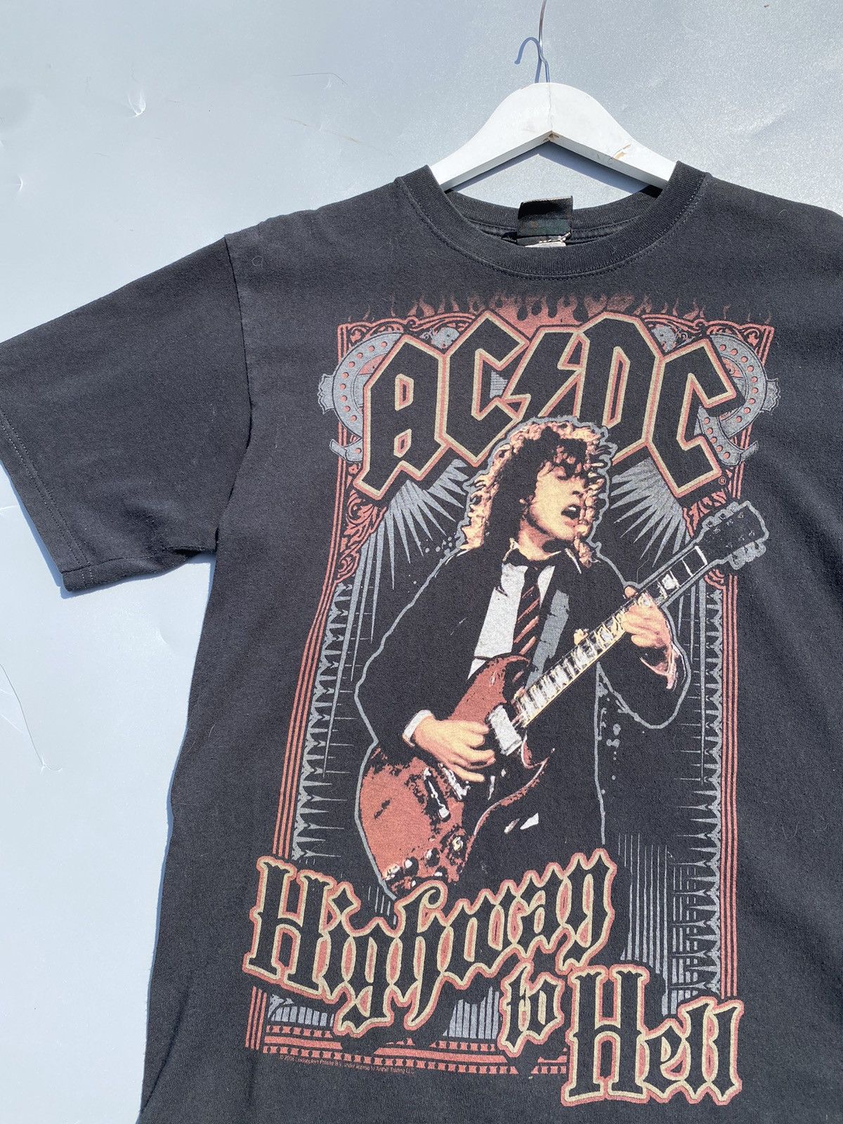 AC/DC Vintage 2000s Ac Dc Highway To Hell Liquid Blue Tag Tee Size US M / EU 48-50 / 2 - 2 Thumbnail