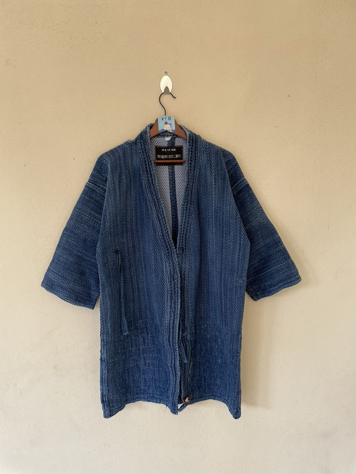 Indigo × Japanese Brand VINTAGE DISSTRESSED JAPANESE NORAGI KIMONOS Size US L / EU 52-54 / 3 - 3 Thumbnail