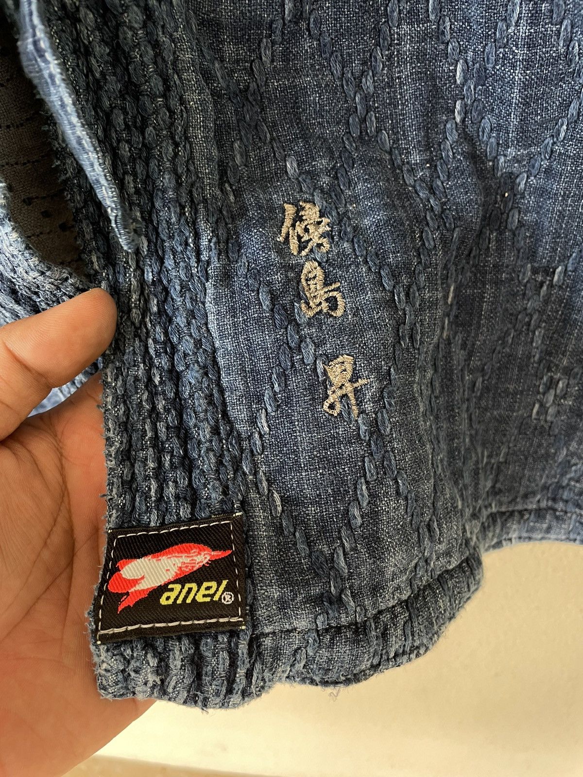 Indigo × Japanese Brand VINTAGE DISSTRESSED JAPANESE NORAGI KIMONOS Size US L / EU 52-54 / 3 - 14 Thumbnail
