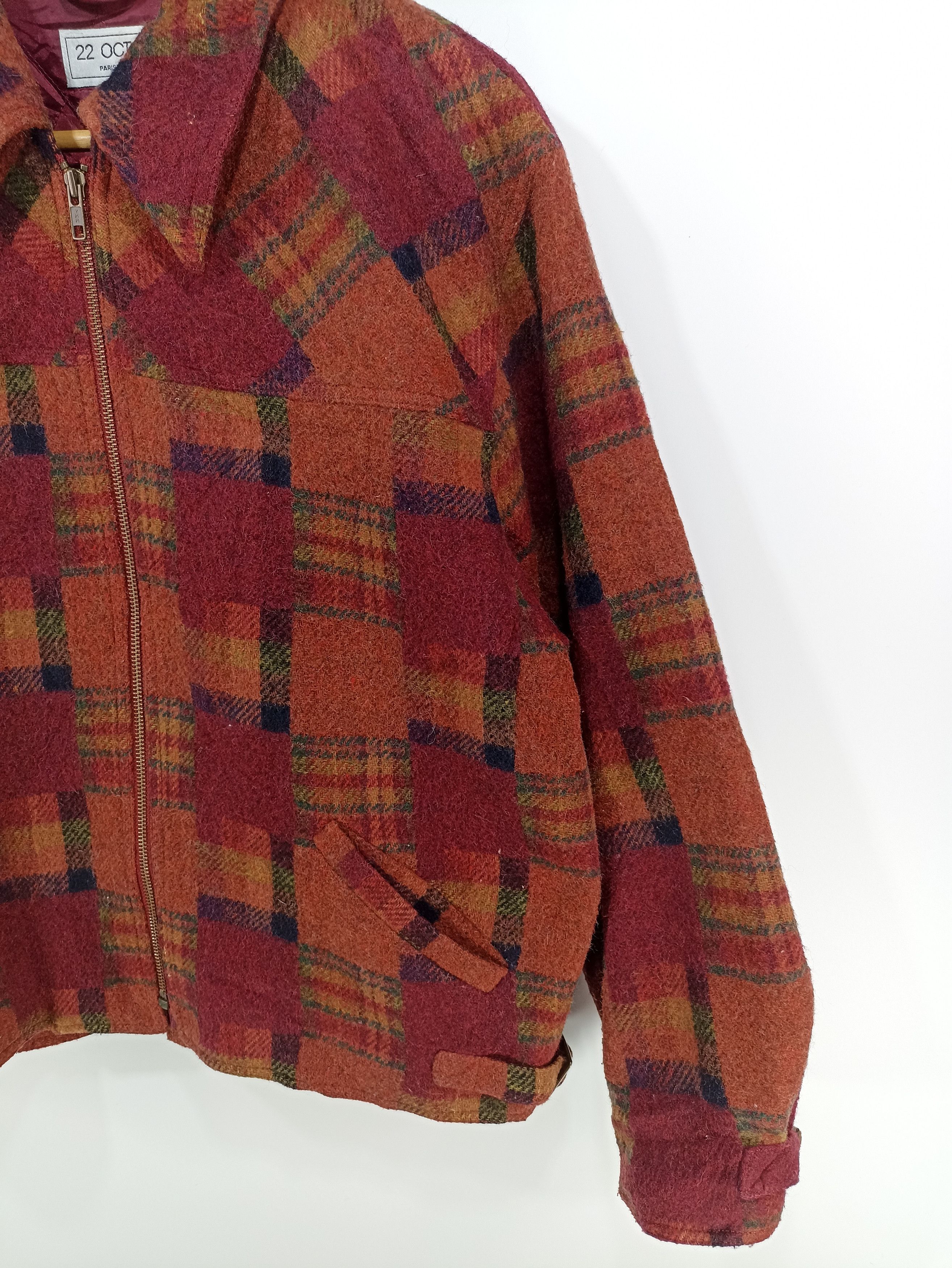 Japanese Brand × Vintage Vintage 22 Octobre Wool Hair Bomber Jacket Size US S / EU 44-46 / 1 - 3 Thumbnail