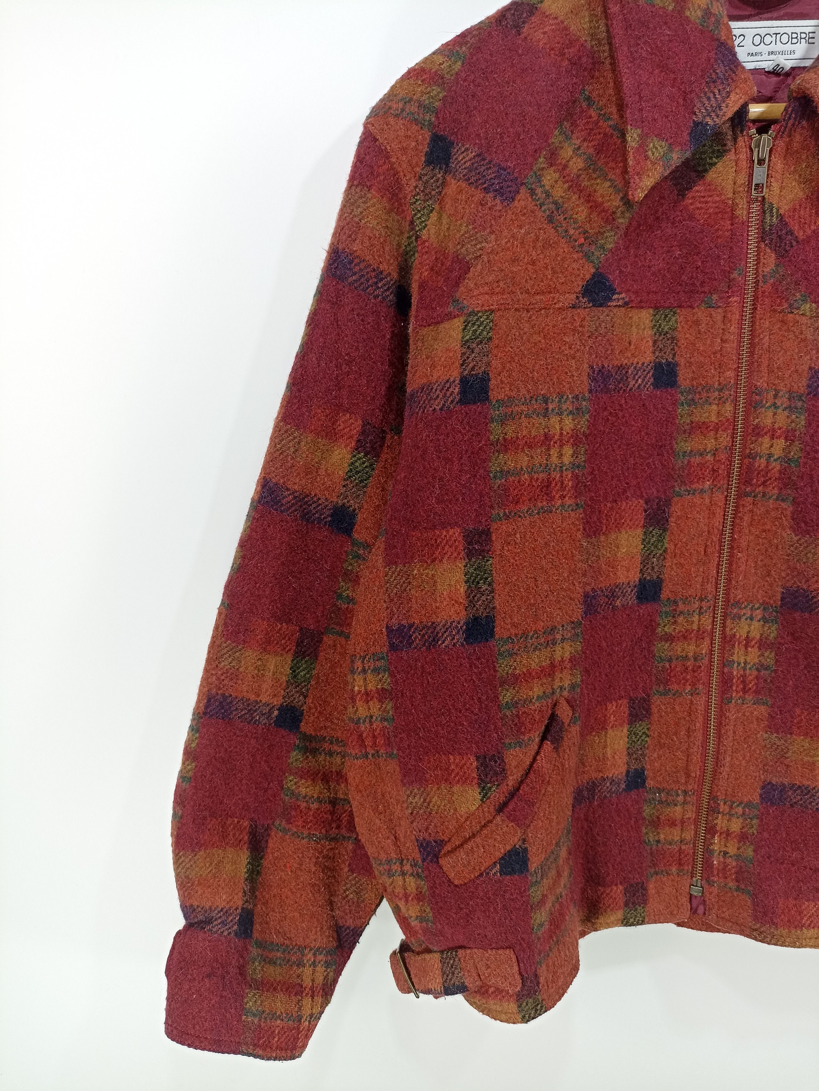 Japanese Brand × Vintage Vintage 22 Octobre Wool Hair Bomber Jacket Size US S / EU 44-46 / 1 - 2 Thumbnail