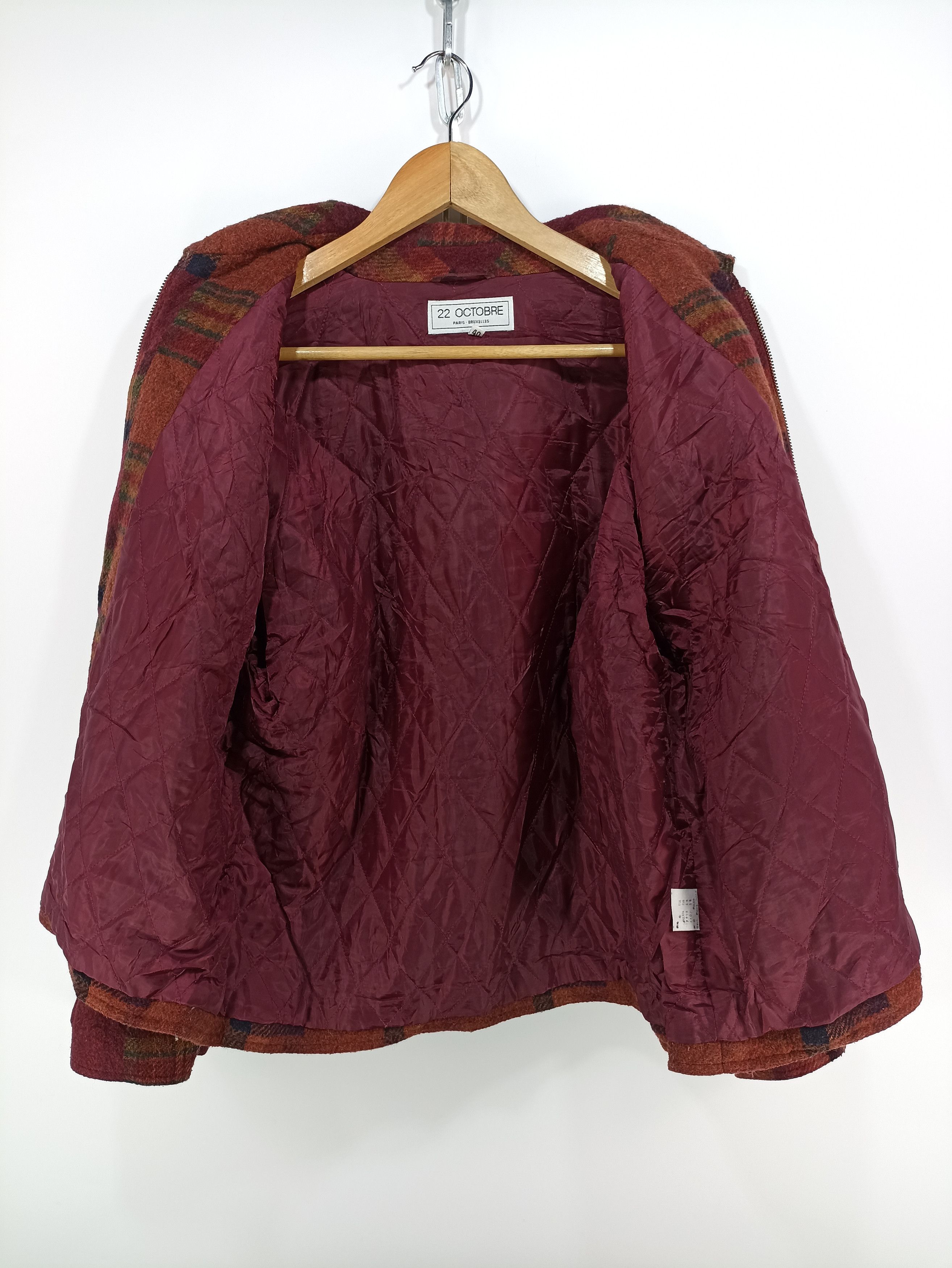 Japanese Brand × Vintage Vintage 22 Octobre Wool Hair Bomber Jacket Size US S / EU 44-46 / 1 - 6 Thumbnail