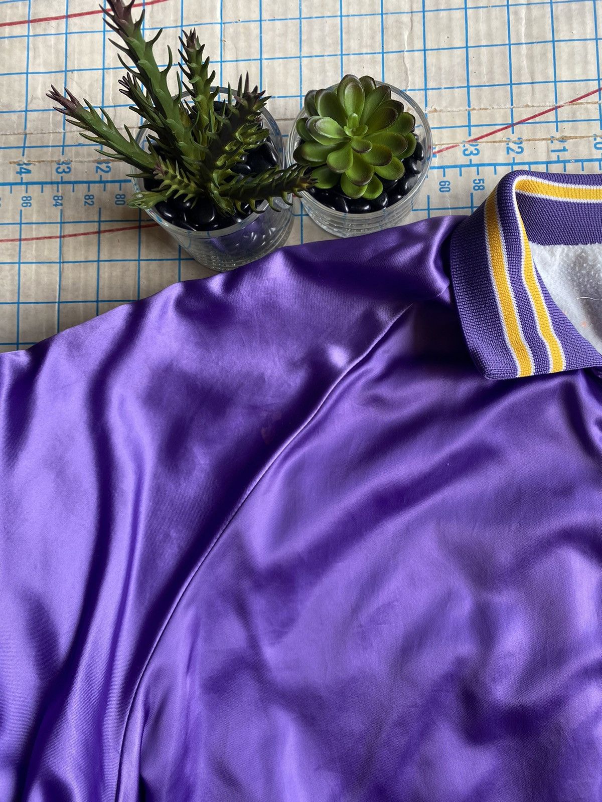 NBA × Vintage Vintage Utah Jazz Boosters Club Purple Satin Jacket Size XL Size US XL / EU 56 / 4 - 7 Thumbnail