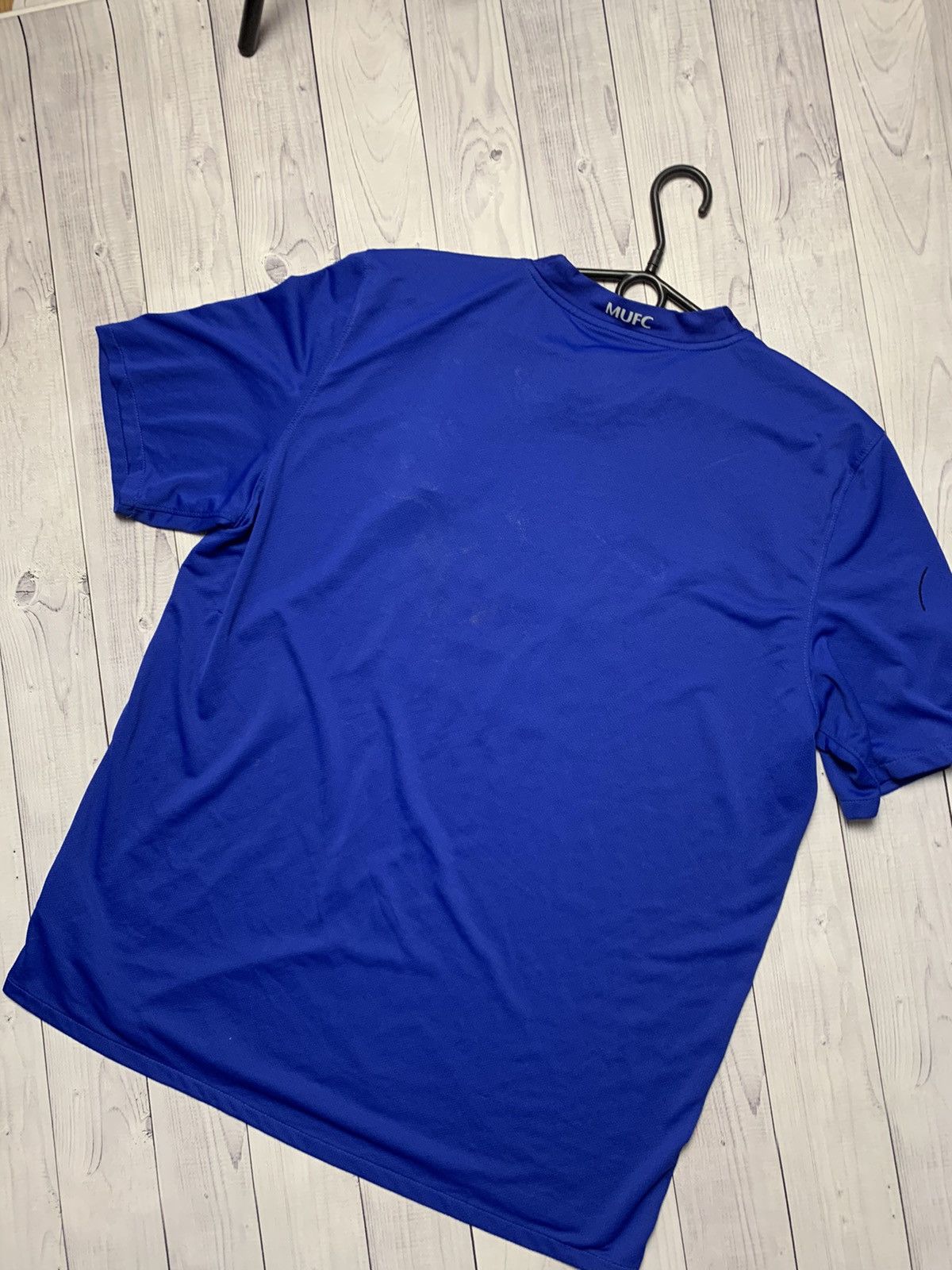 Nike × Vintage Vintage Nike Manchester United Nike blue away Size US L / EU 52-54 / 3 - 9 Thumbnail