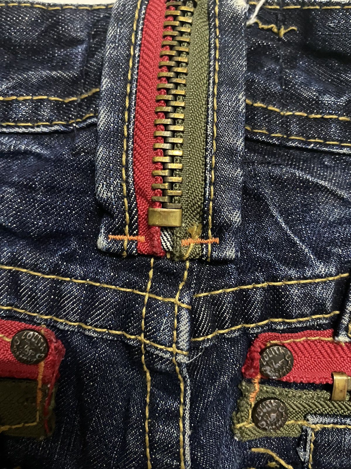 Hysteric Glamour 💥Japanese Fashion Lolita Yoshitomo Nara Distressed Denim Size US 32 / EU 48 - 6 Thumbnail