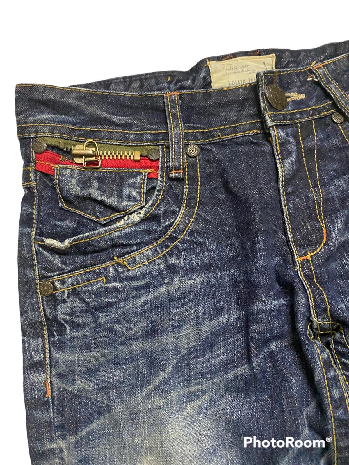 Hysteric Glamour 💥Japanese Fashion Lolita Yoshitomo Nara Distressed Denim Size US 32 / EU 48 - 5 Thumbnail