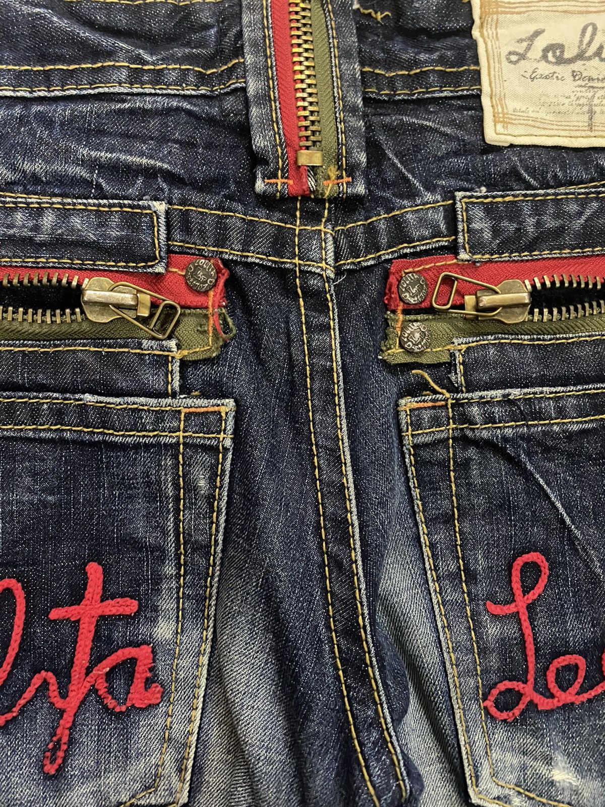Hysteric Glamour 💥Japanese Fashion Lolita Yoshitomo Nara Distressed Denim Size US 32 / EU 48 - 4 Thumbnail