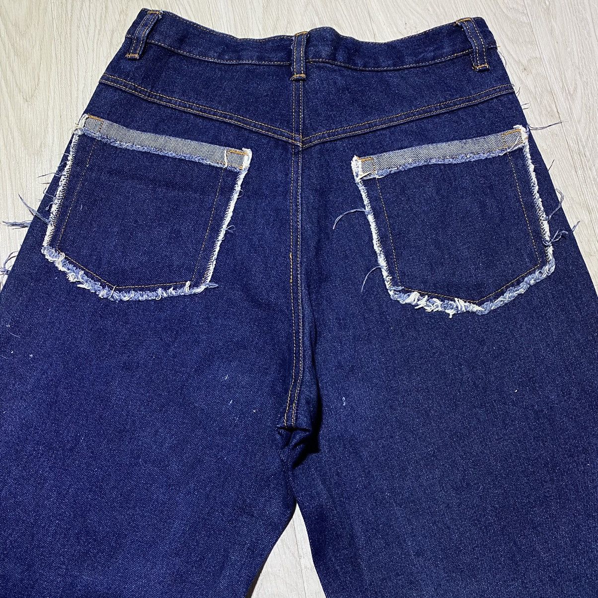 If Six Was Nine × Le Grande Bleu (L.G.B.) Amore Pure Distressed Unfinished Wide Denim Pants Size 37" - 4 Thumbnail