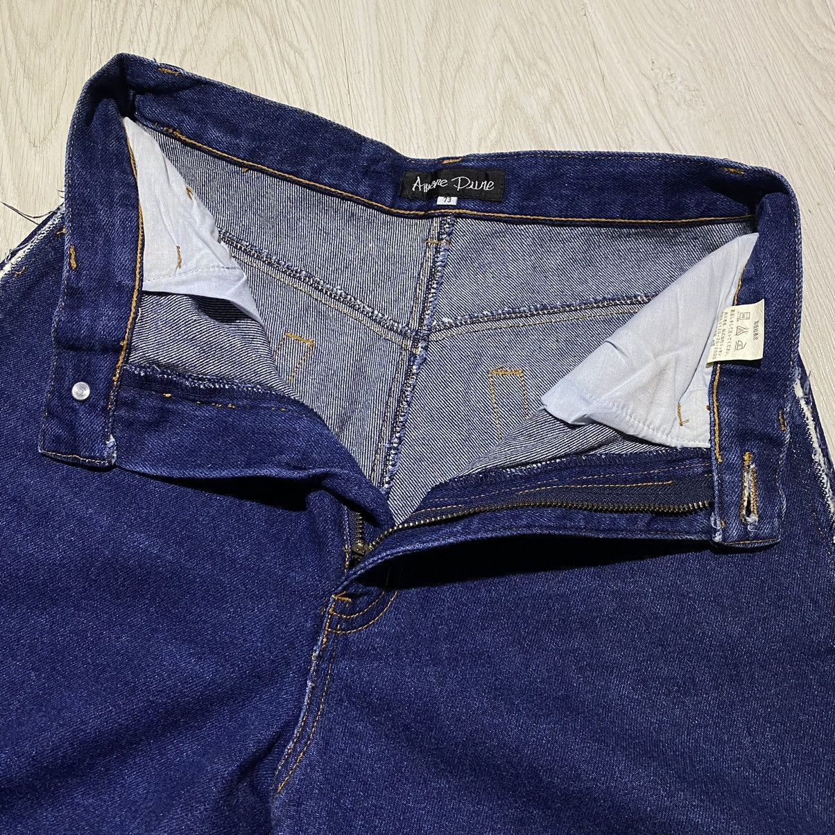 If Six Was Nine × Le Grande Bleu (L.G.B.) Amore Pure Distressed Unfinished Wide Denim Pants Size 37" - 7 Thumbnail