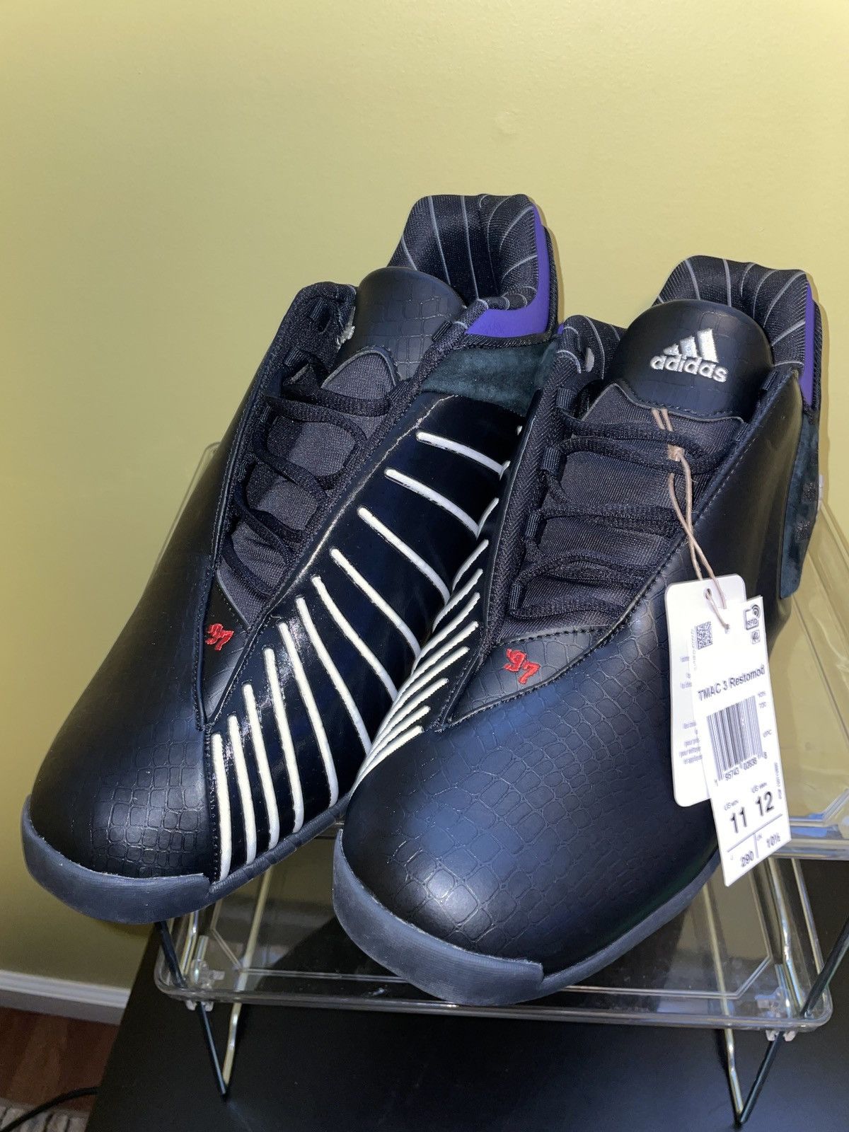 Adidas Adidas T Mac 3 Restomod Raptors colorway Size US 11 / EU 44 - 1 Thumbnail