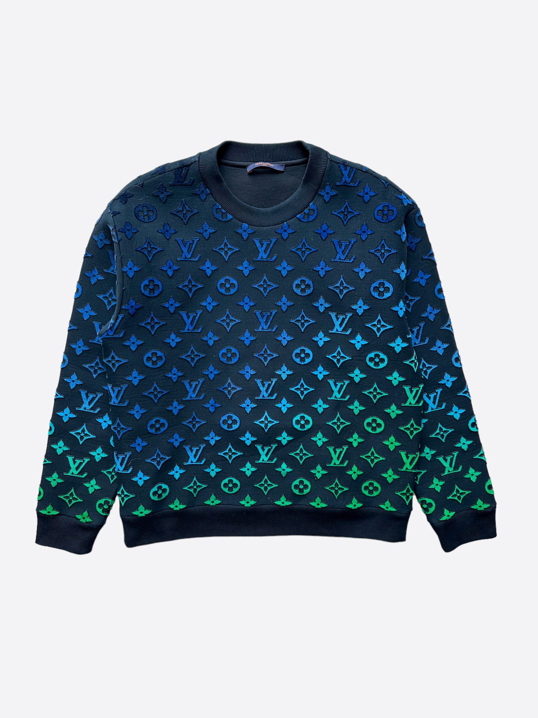 Louis Vuitton Blue & Green Gradient Monogram Sweater