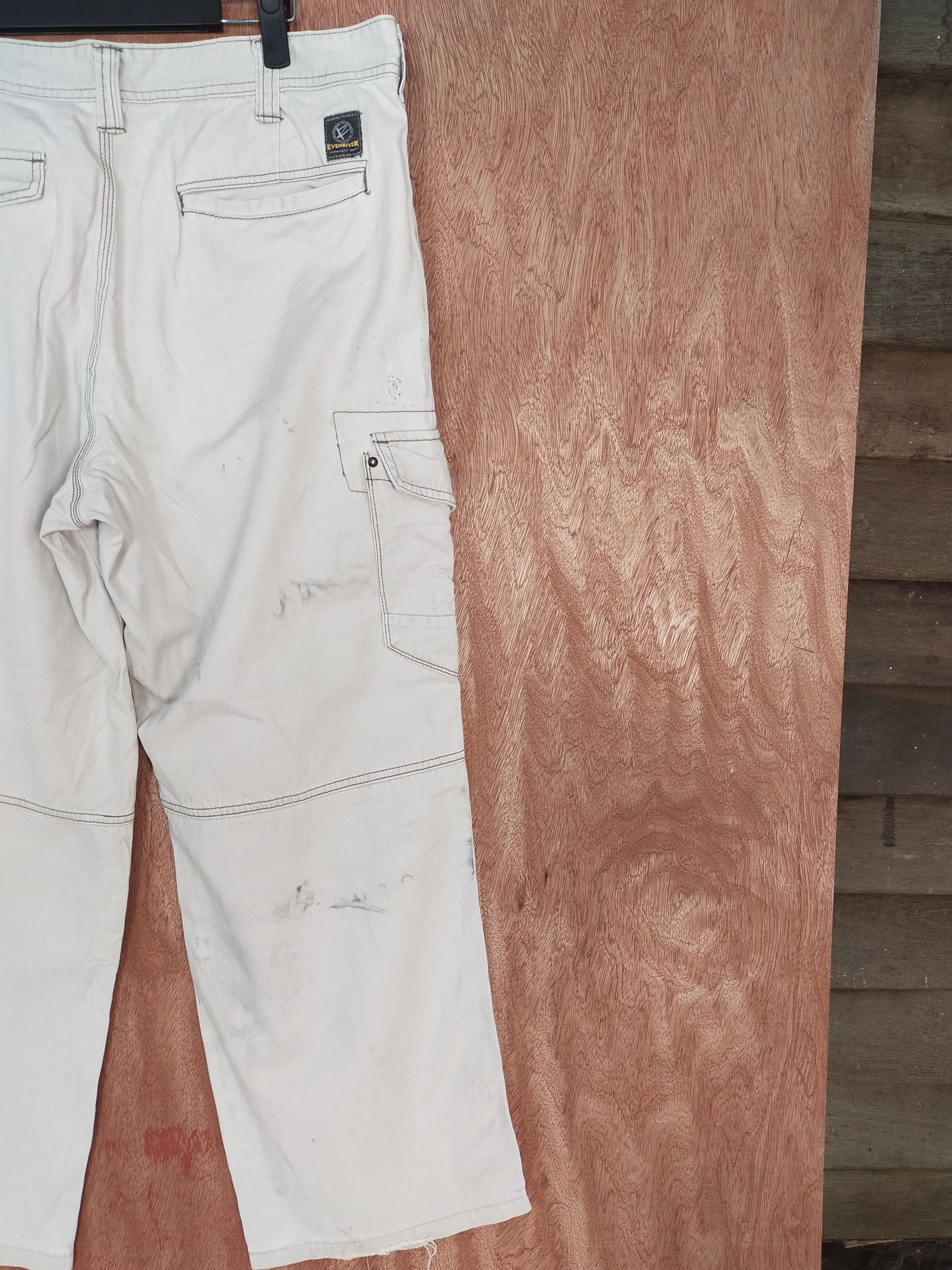 Japanese Brand Even River white thrashed utility cargo pants #S128 Size US 36 / EU 52 - 8 Thumbnail