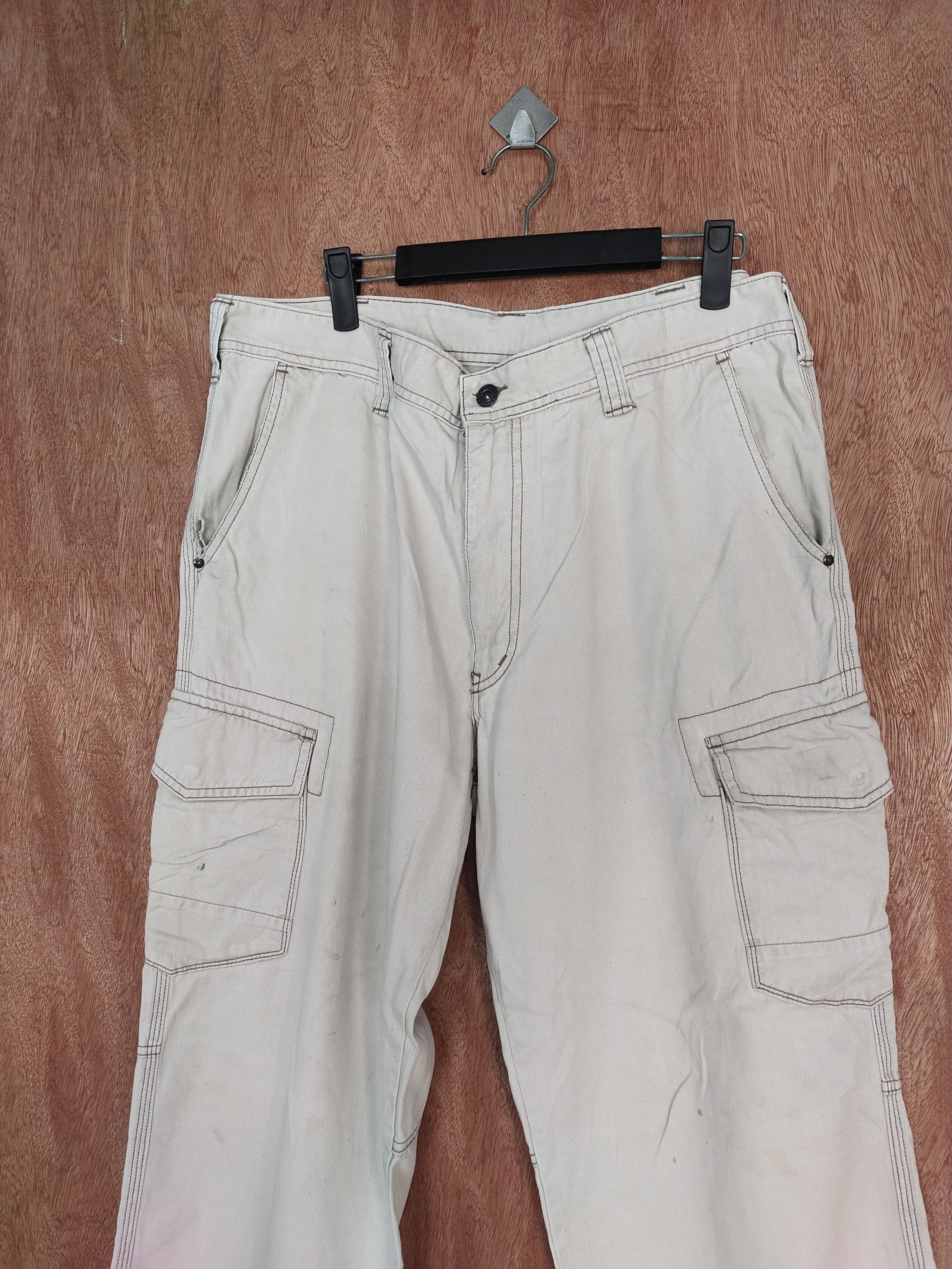 Japanese Brand Even River white thrashed utility cargo pants #S128 Size US 36 / EU 52 - 2 Thumbnail