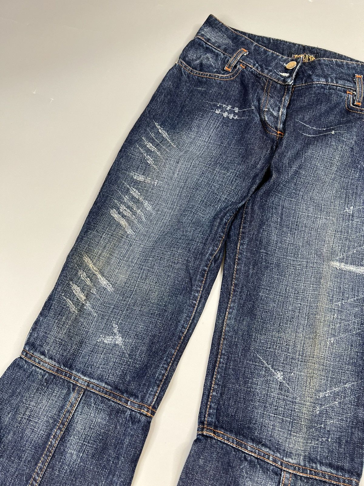 Walter Van Beirendonck W & Lt. Reconstructed Flared Jeans With Slash Effect Size US 27 - 6 Thumbnail