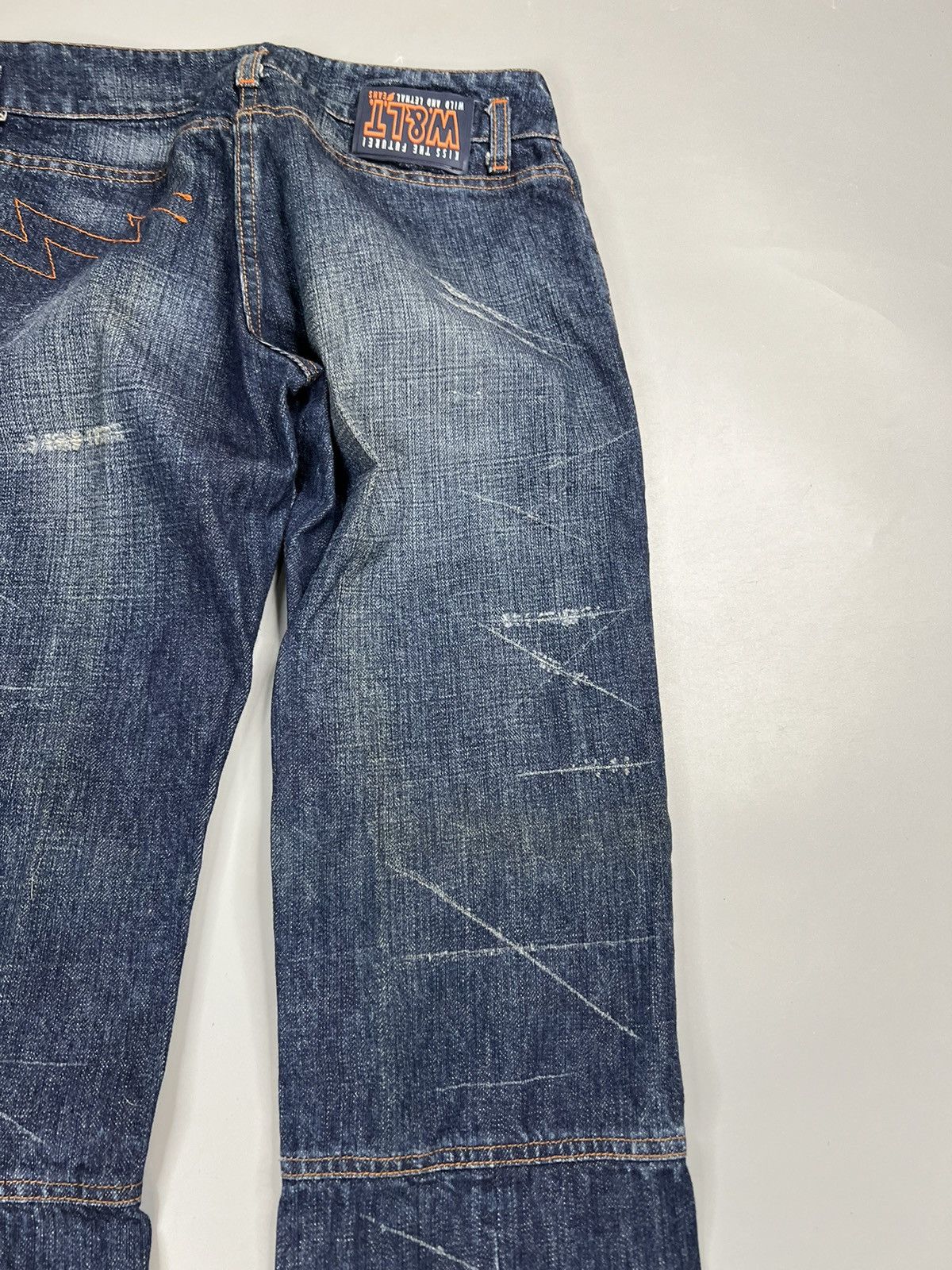 Walter Van Beirendonck W & Lt. Reconstructed Flared Jeans With Slash Effect Size US 27 - 12 Thumbnail