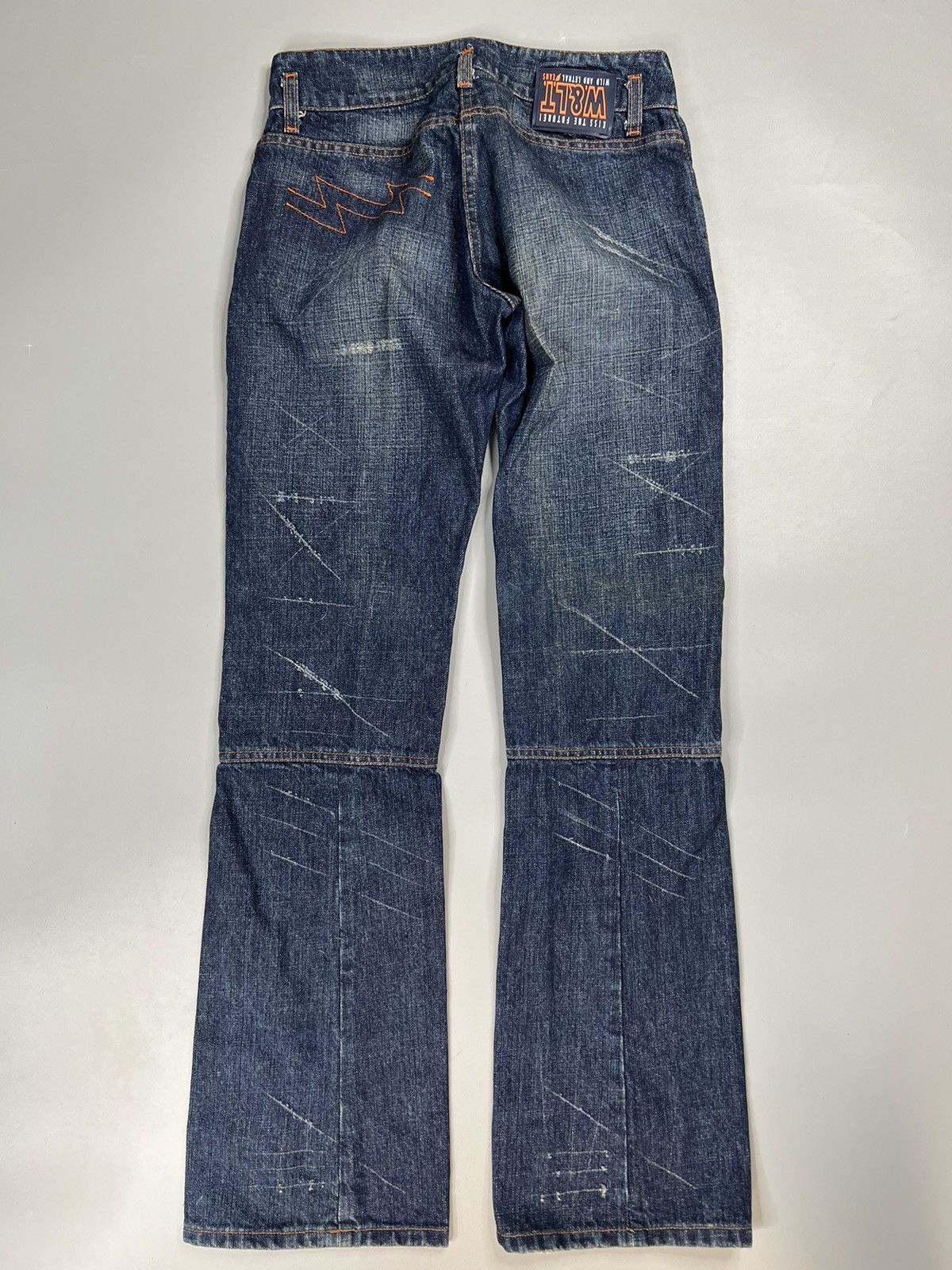 Walter Van Beirendonck W & Lt. Reconstructed Flared Jeans With Slash Effect Size US 27 - 2 Thumbnail
