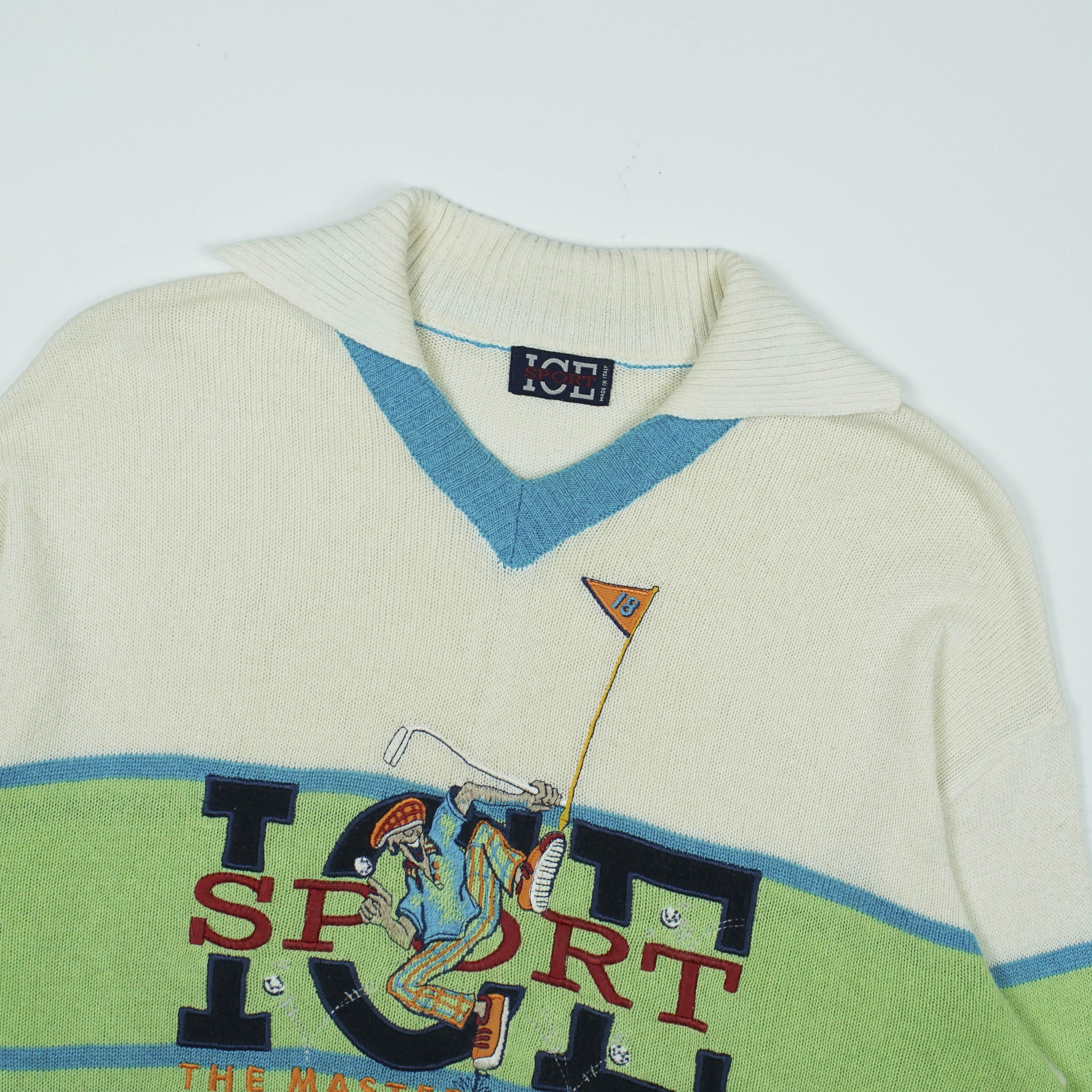 Iceberg *NoTariff Iceberg Sport Embroidered Graphic Colorblock Knit Size US M / EU 48-50 / 2 - 2 Thumbnail