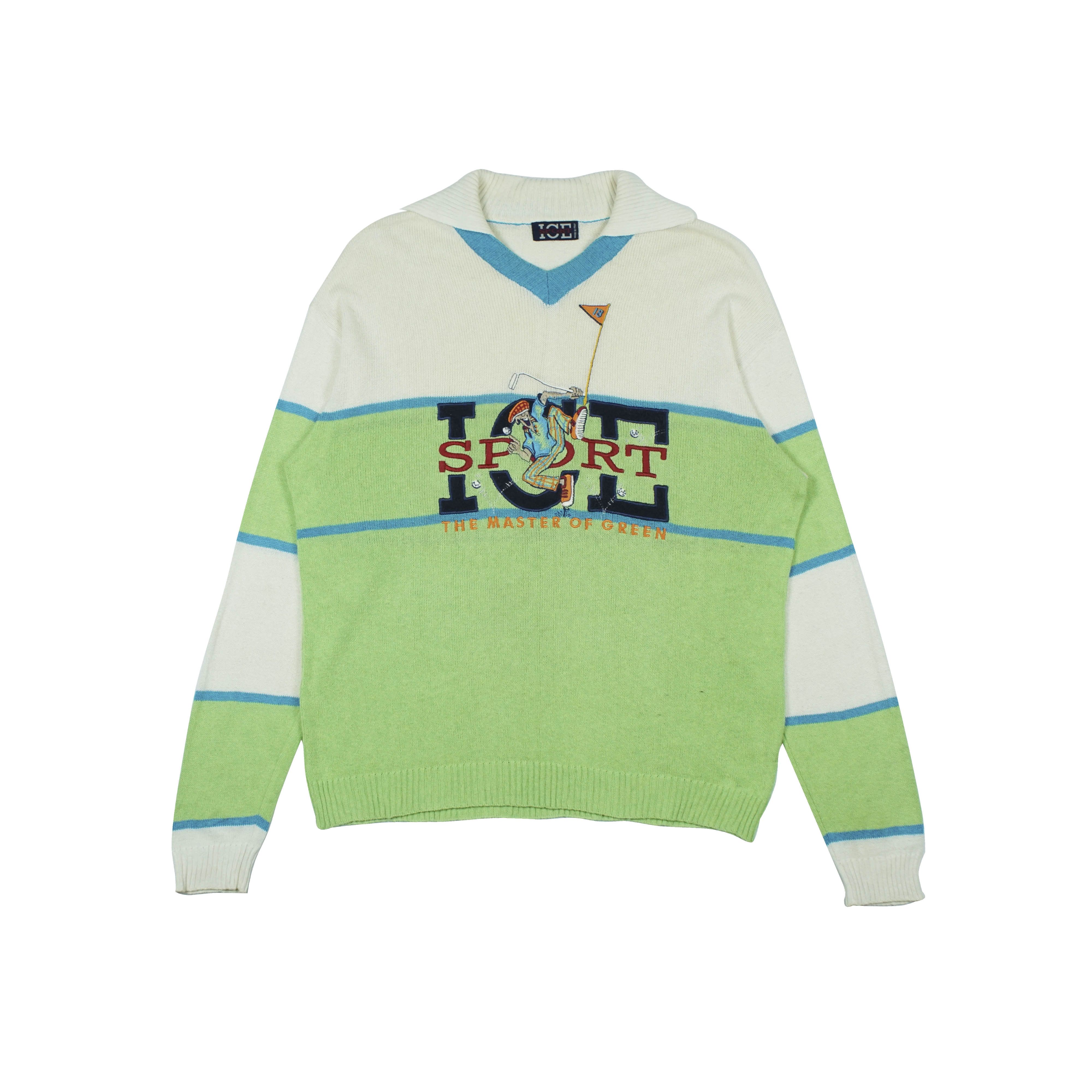 Iceberg *NoTariff Iceberg Sport Embroidered Graphic Colorblock Knit Size US M / EU 48-50 / 2 - 1 Thumbnail
