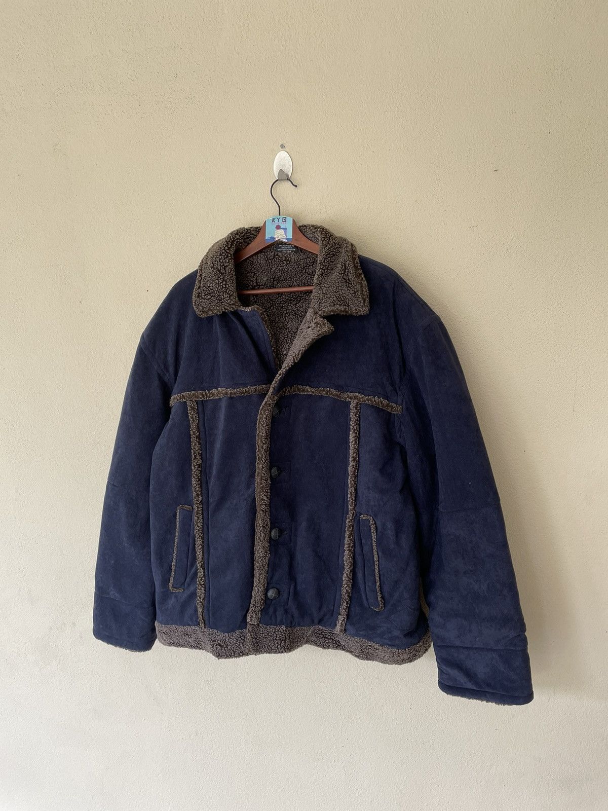 Japanese Brand × Vintage VINTAGE FLY BEANS SPORTS SHEARLING JACKET Size US XL / EU 56 / 4 - 2 Thumbnail