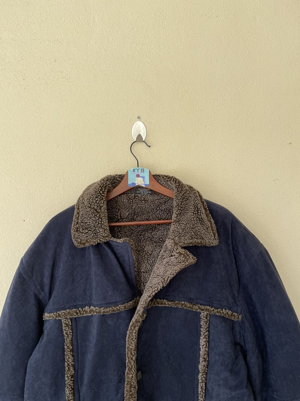 Japanese Brand × Vintage VINTAGE FLY BEANS SPORTS SHEARLING JACKET Size US XL / EU 56 / 4 - 3 Thumbnail