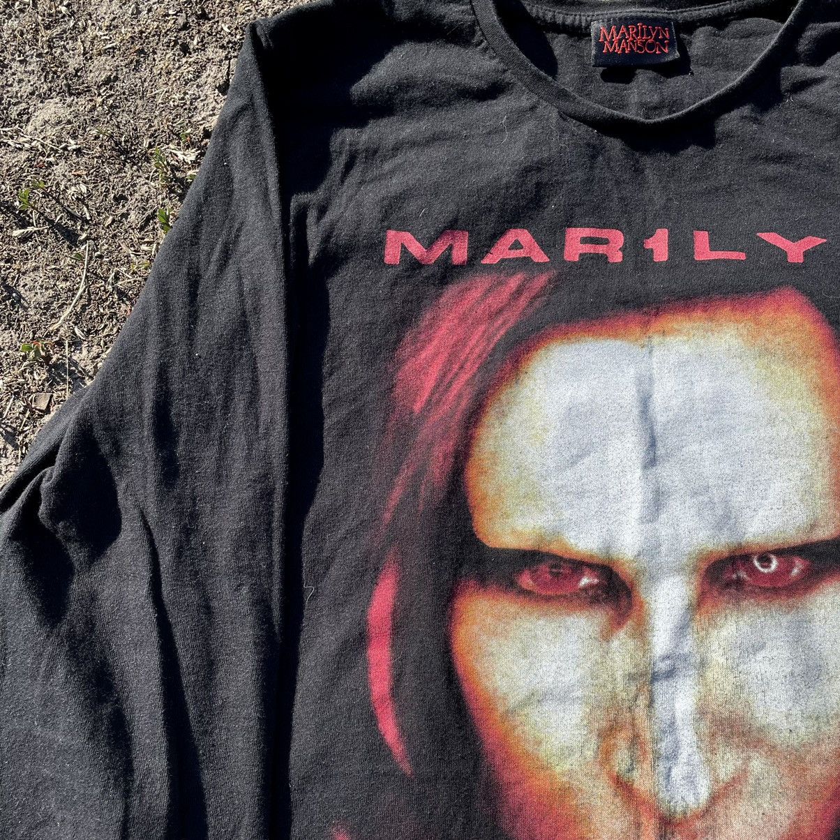 Vintage Vintage Y2K Marilyn Manson Band Tee Sun Faded Grunge Slim XL Size US XL / EU 56 / 4 - 3 Thumbnail