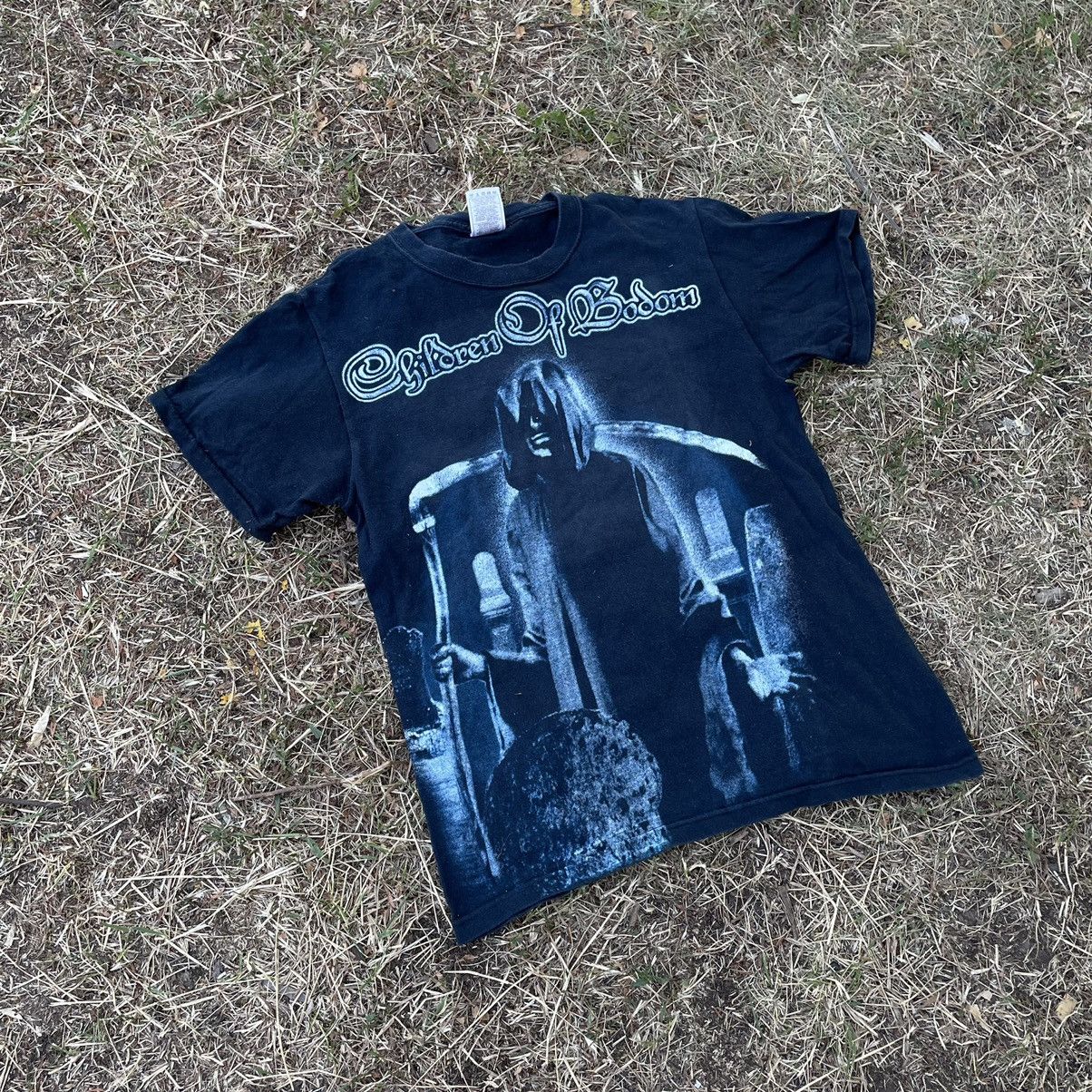 Vintage Vintage 90s Children Of Bodom Band Tee Graphic Black Slim S Size US S / EU 44-46 / 1 - 4 Thumbnail