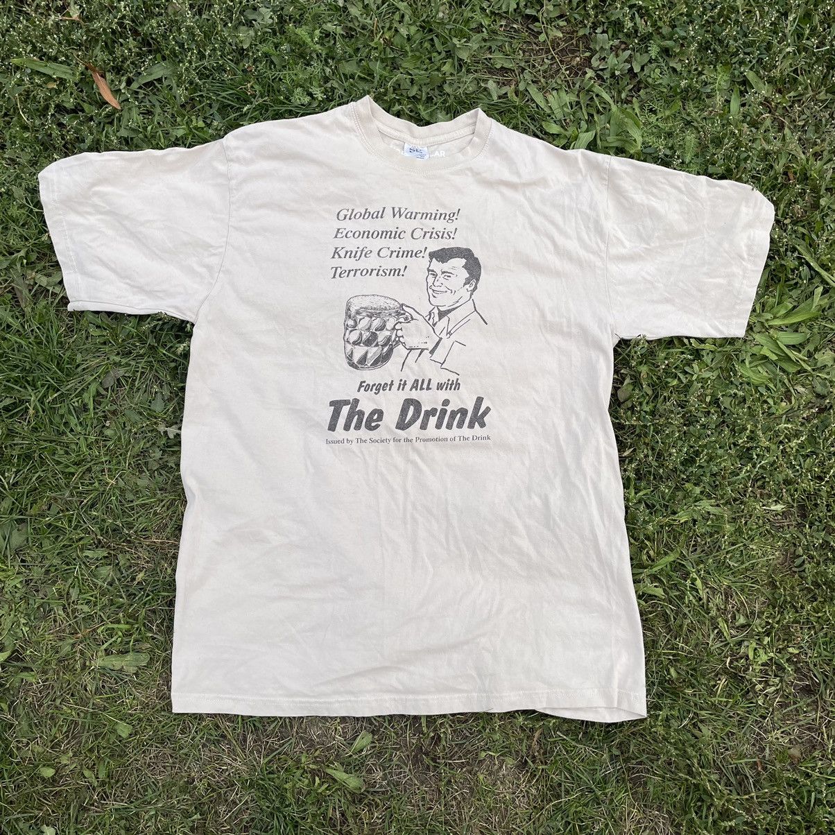 Vintage Vintage Y2K Sun Faded Graphic Tee Alcohol Humor Streetwear X Size US XL / EU 56 / 4 - 1 Thumbnail
