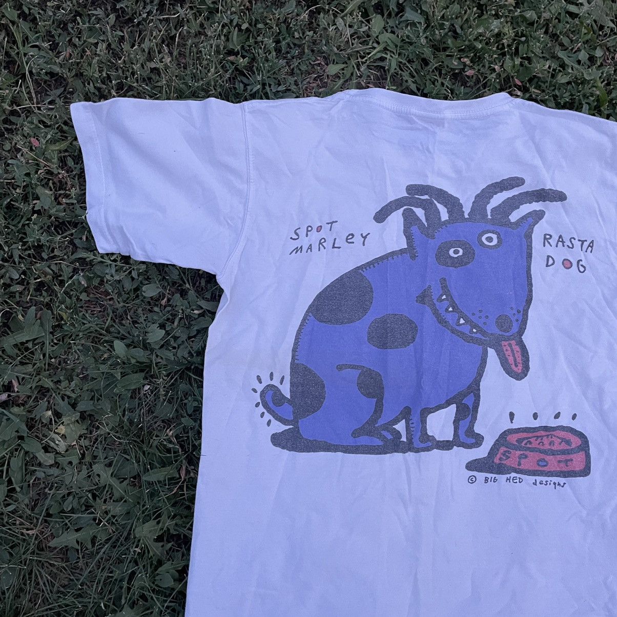 Vintage Vintage Y2K Sun Faded Rasta Dog Graphic Tee Marley Relaxed S Size US S / EU 44-46 / 1 - 3 Thumbnail