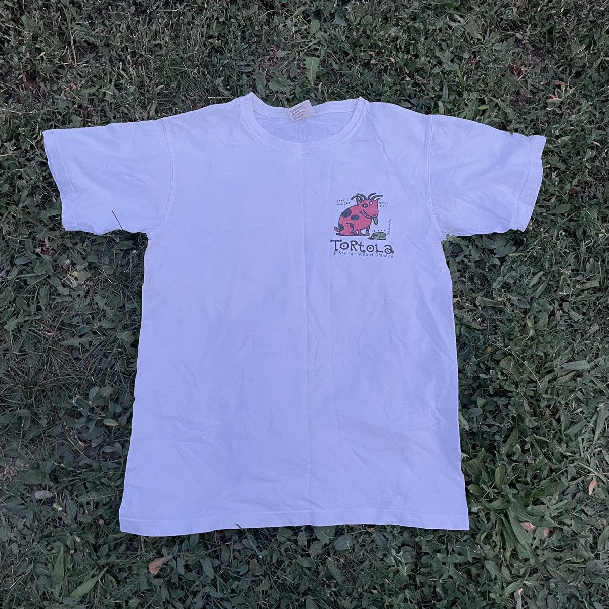 Vintage Vintage Y2K Sun Faded Rasta Dog Graphic Tee Marley Relaxed S Size US S / EU 44-46 / 1 - 5 Thumbnail