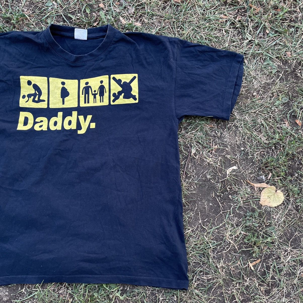 Vintage Vintage 90s Graphic Tee Daddy Humor Streetwear Cropped M Size US M / EU 48-50 / 2 - 2 Thumbnail