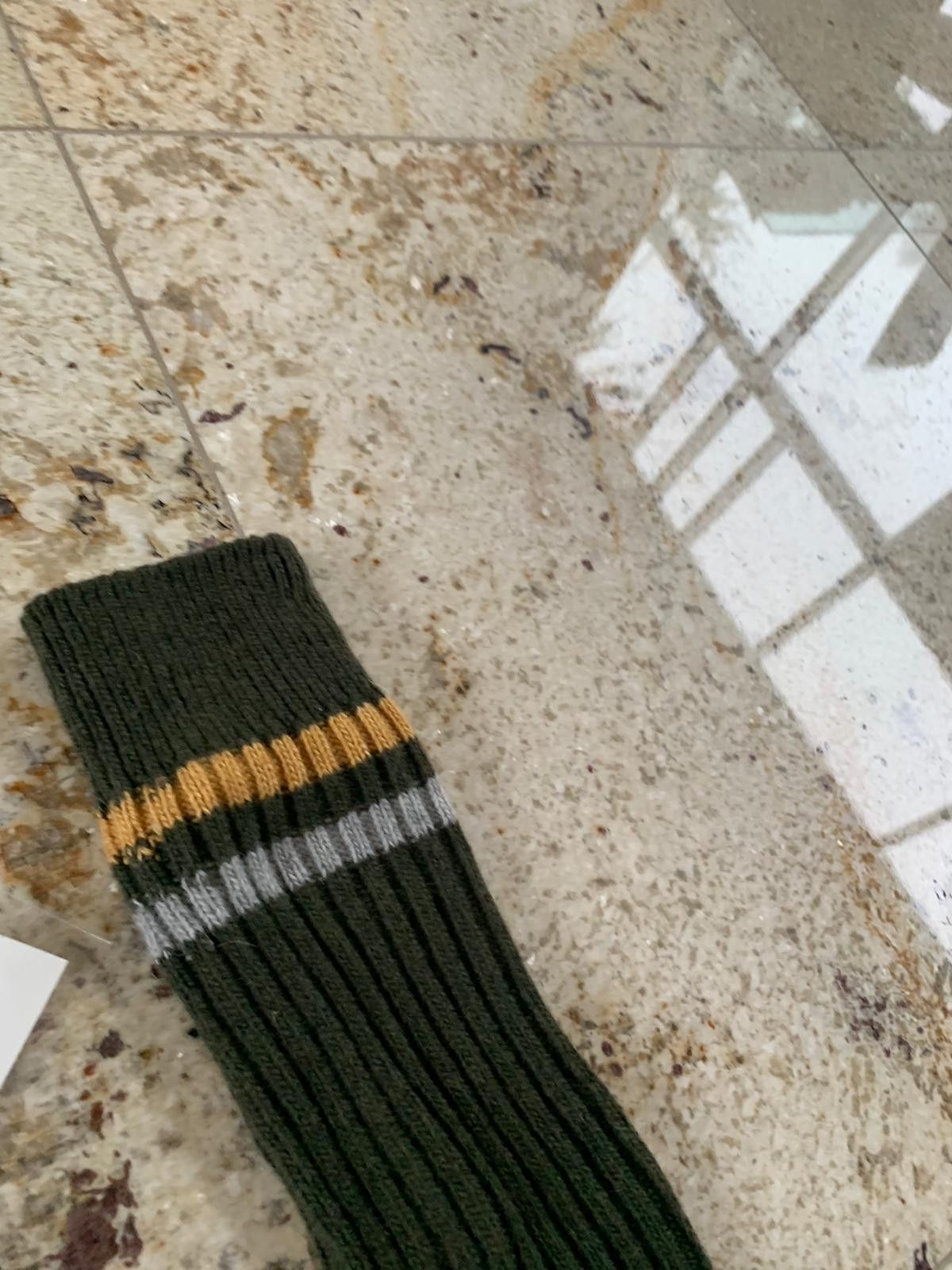 Acne Studios Ollie Wool Socks in Olive Size 46 - 7 Thumbnail