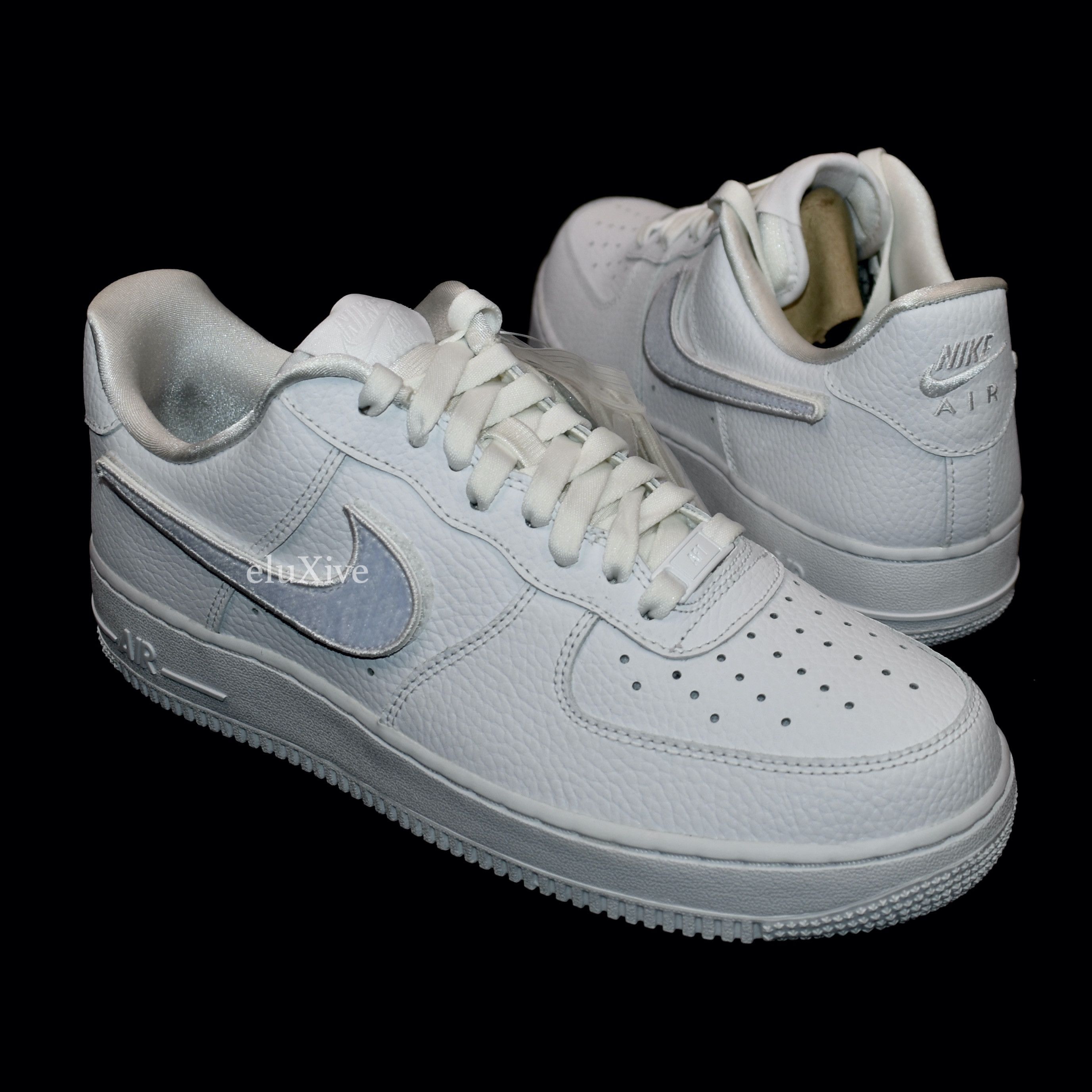 Nike Air Force 1-100 Velcro Swoosh Pebbled Leather White