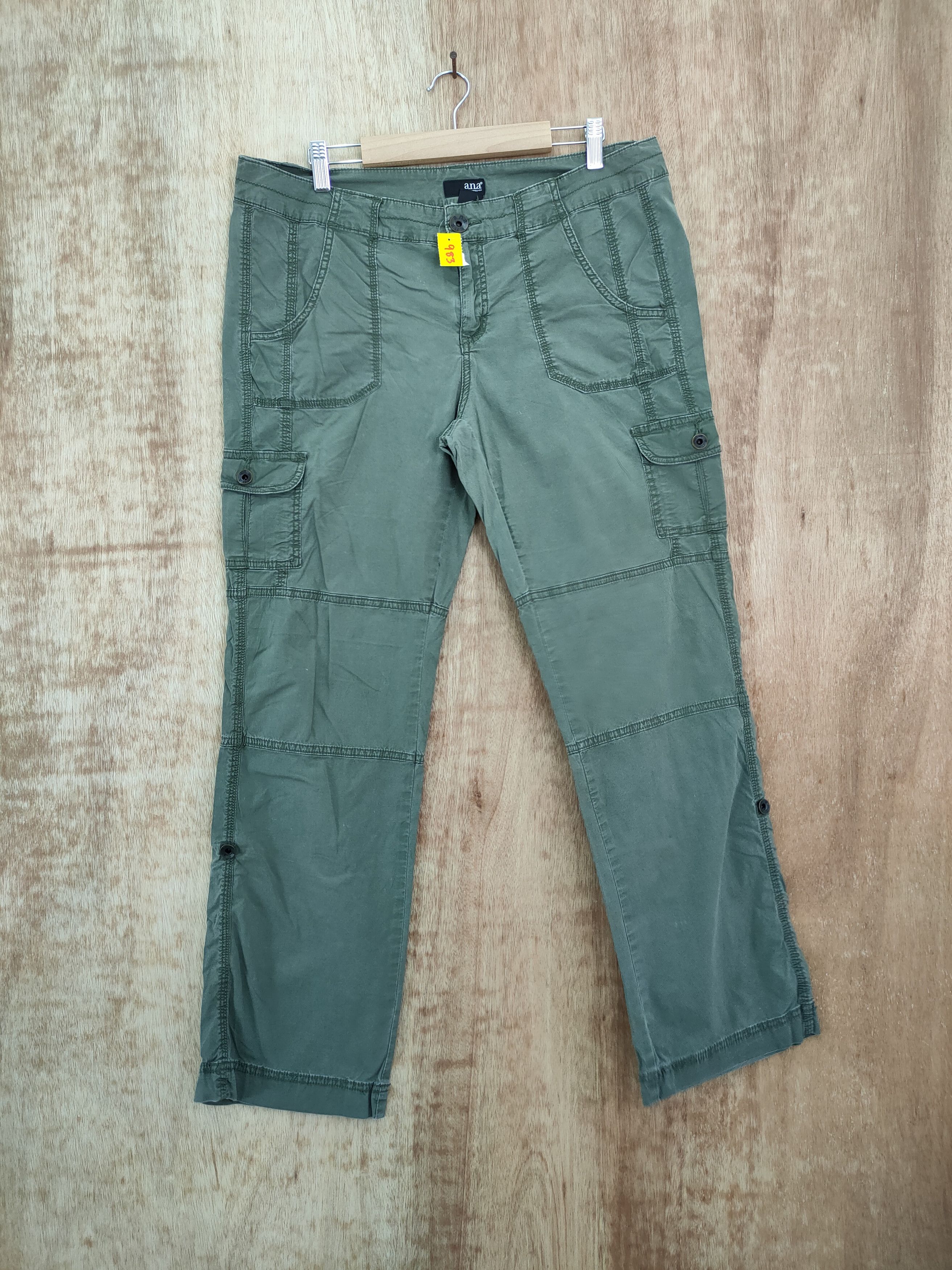 image of Faded Glory x Vintage Ana Faded Green Utility Tactical Cargo Pants 983, Women's (Size 34)