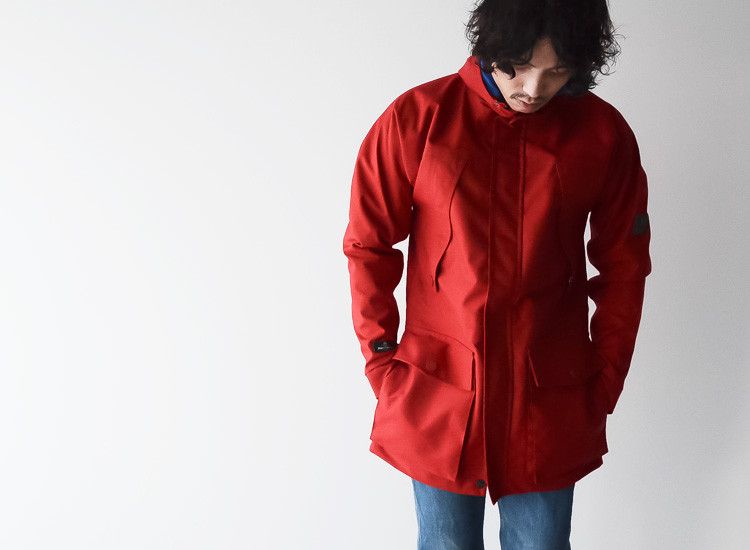 image of Nigel Cabourn Technical Parka - Red, Men's (Size Small)