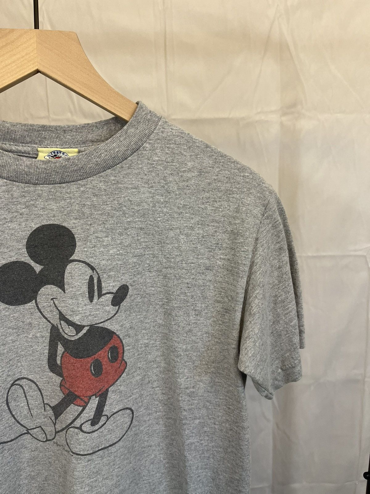 Disney Vintage Disney Mickey Mouse Grey Faded Tee Size US S / EU 44-46 / 1 - 2 Thumbnail