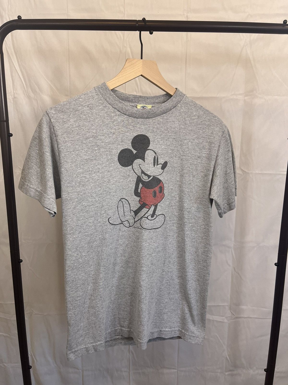 Disney Vintage Disney Mickey Mouse Grey Faded Tee Size US S / EU 44-46 / 1 - 1 Thumbnail