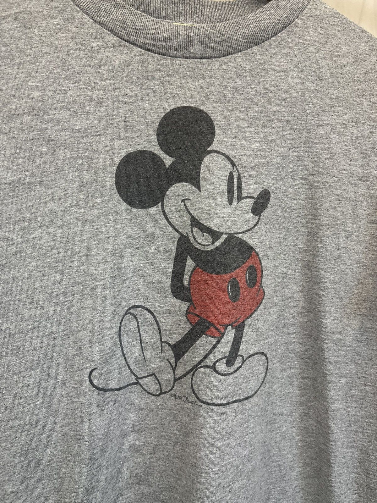 Disney Vintage Disney Mickey Mouse Grey Faded Tee Size US S / EU 44-46 / 1 - 4 Thumbnail