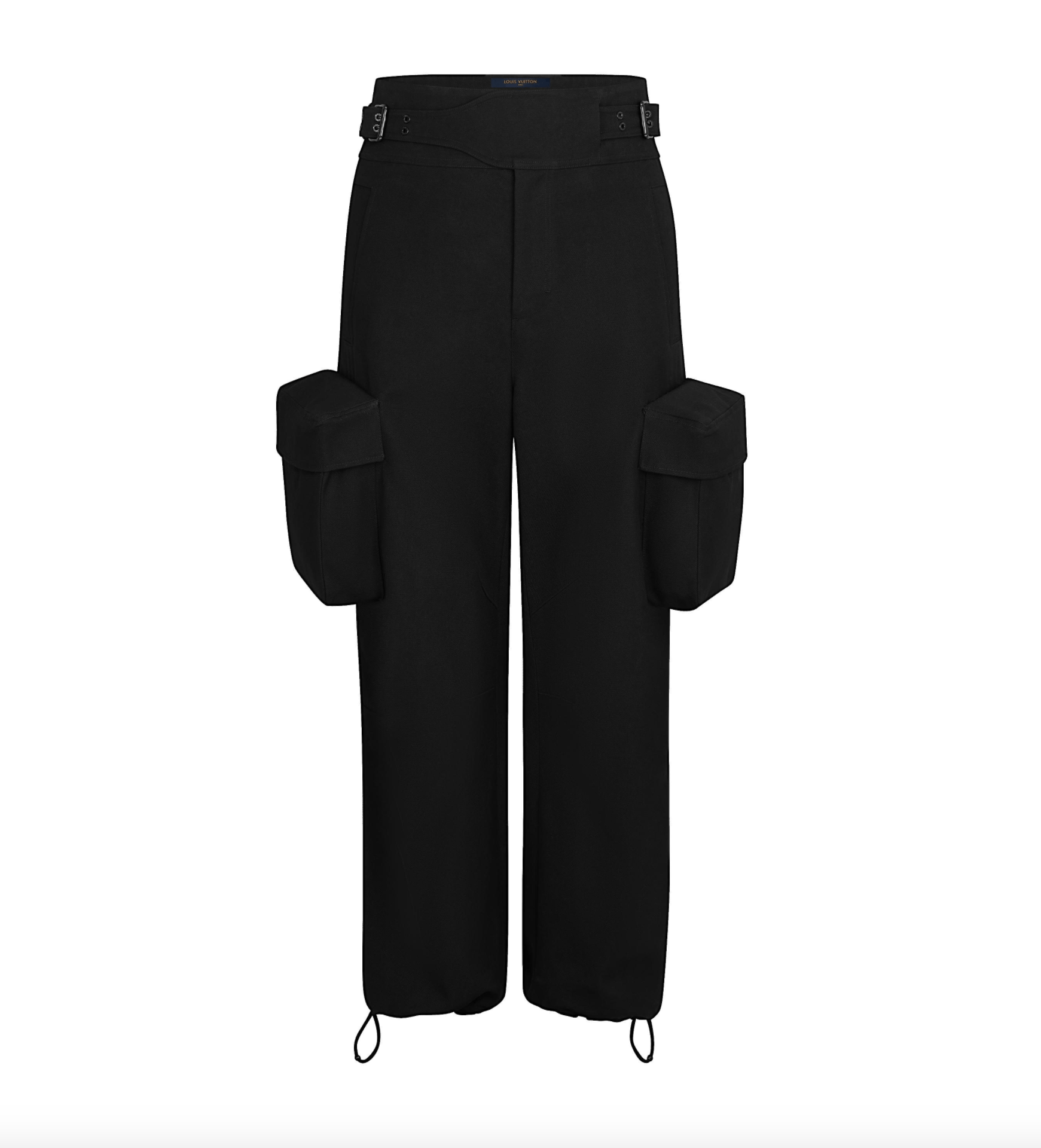 image of Louis Vuitton By Virgil 3D Pocket Cargo Denim Pants 40 in Black, Men's (Size 32)