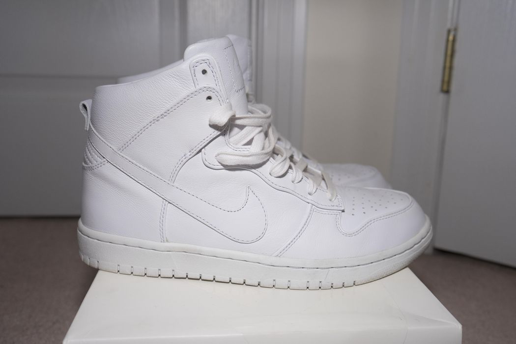 Nike 2015 Dunk High LUX SP - Triple White - Sz 9