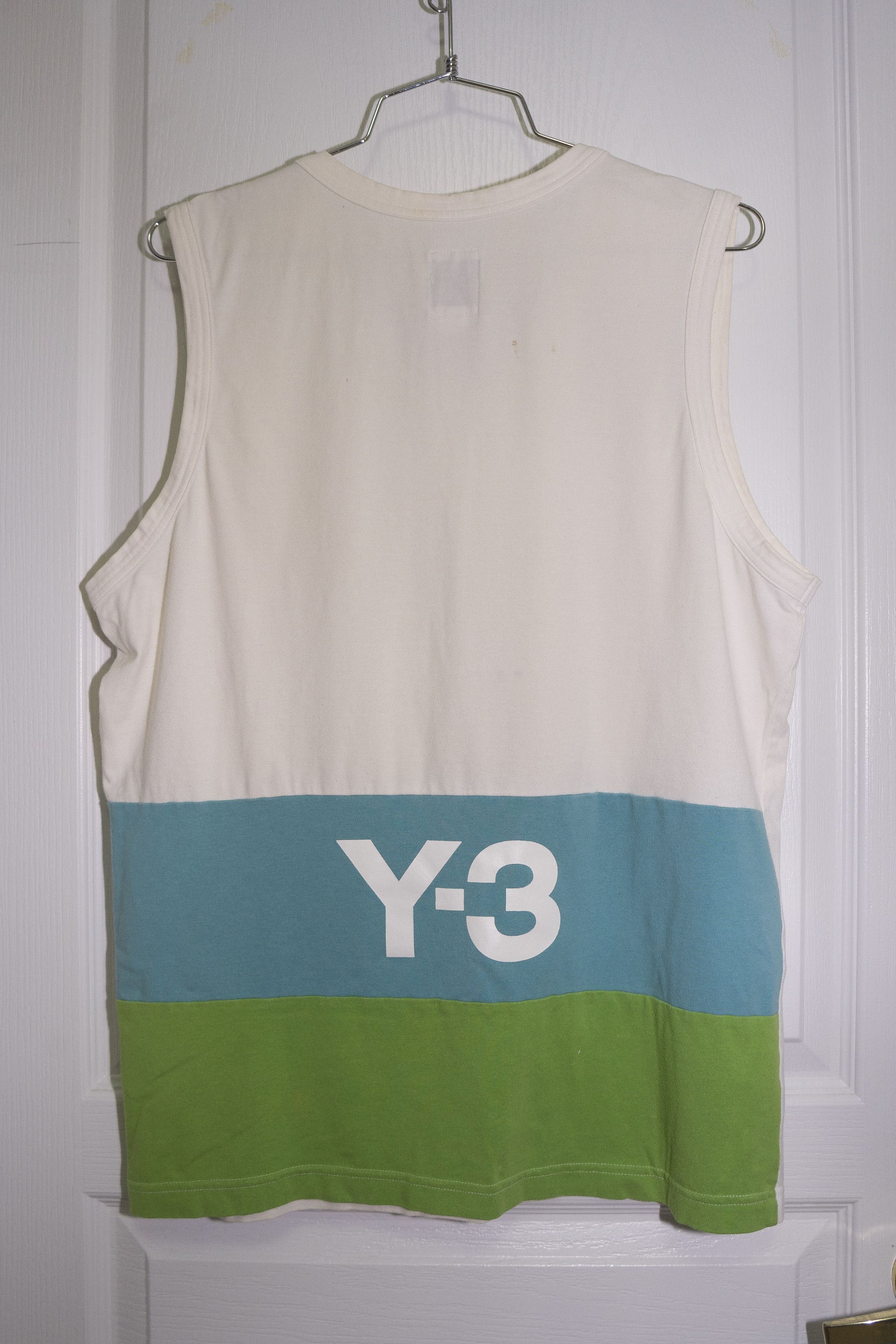 Adidas Y-3 Cut&Sew Rear Colorblock Sleeveless Tee szXL (FITS SZ M) Size US XL / EU 56 / 4 - 11 Thumbnail