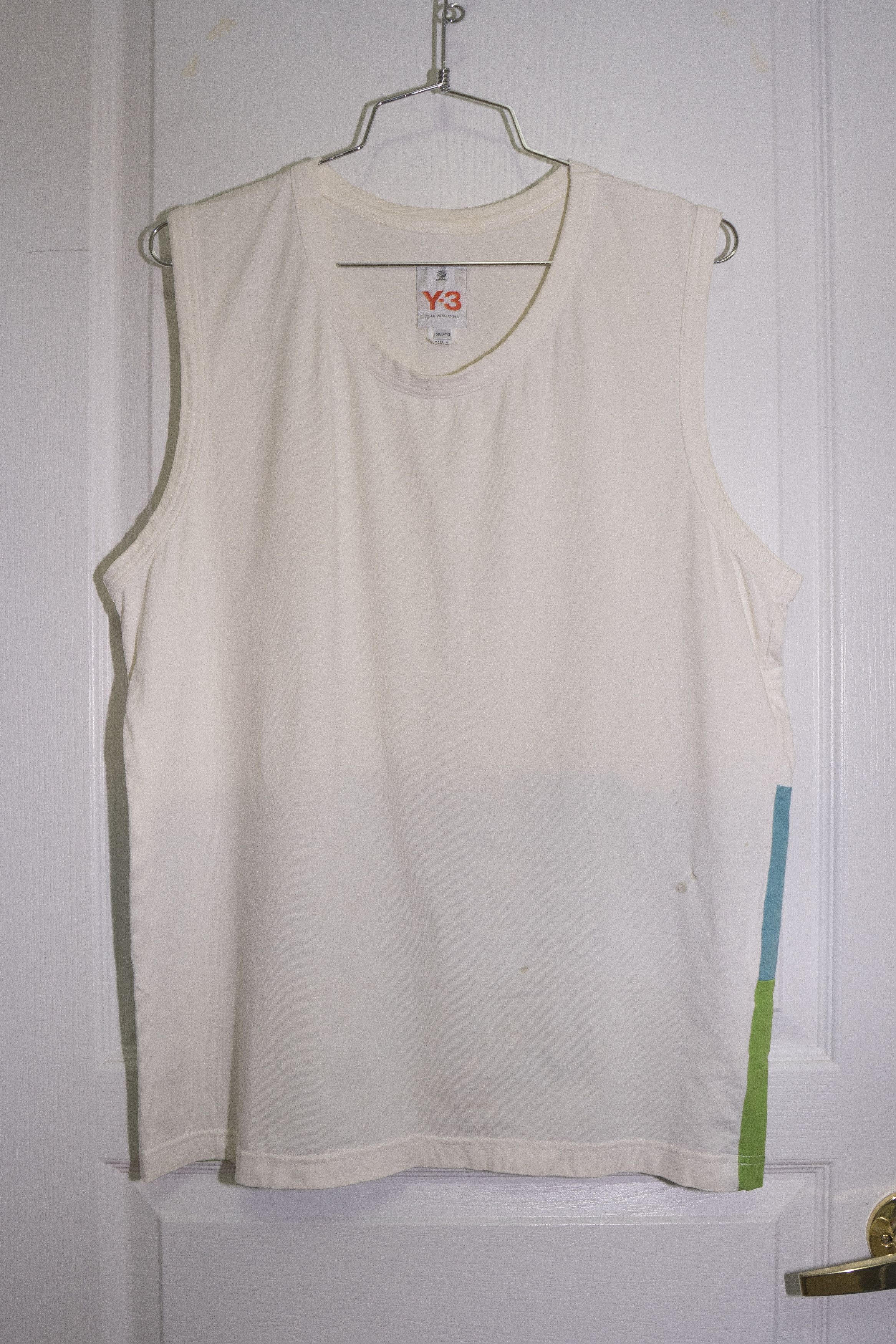 Adidas Y-3 Cut&Sew Rear Colorblock Sleeveless Tee szXL (FITS SZ M) Size US XL / EU 56 / 4 - 4 Thumbnail