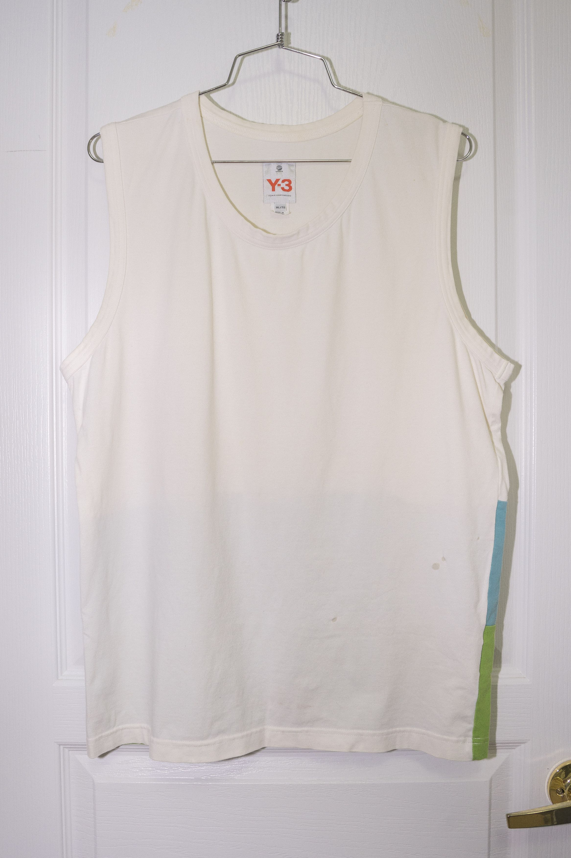 Adidas Y-3 Cut&Sew Rear Colorblock Sleeveless Tee szXL (FITS SZ M) Size US XL / EU 56 / 4 - 2 Thumbnail