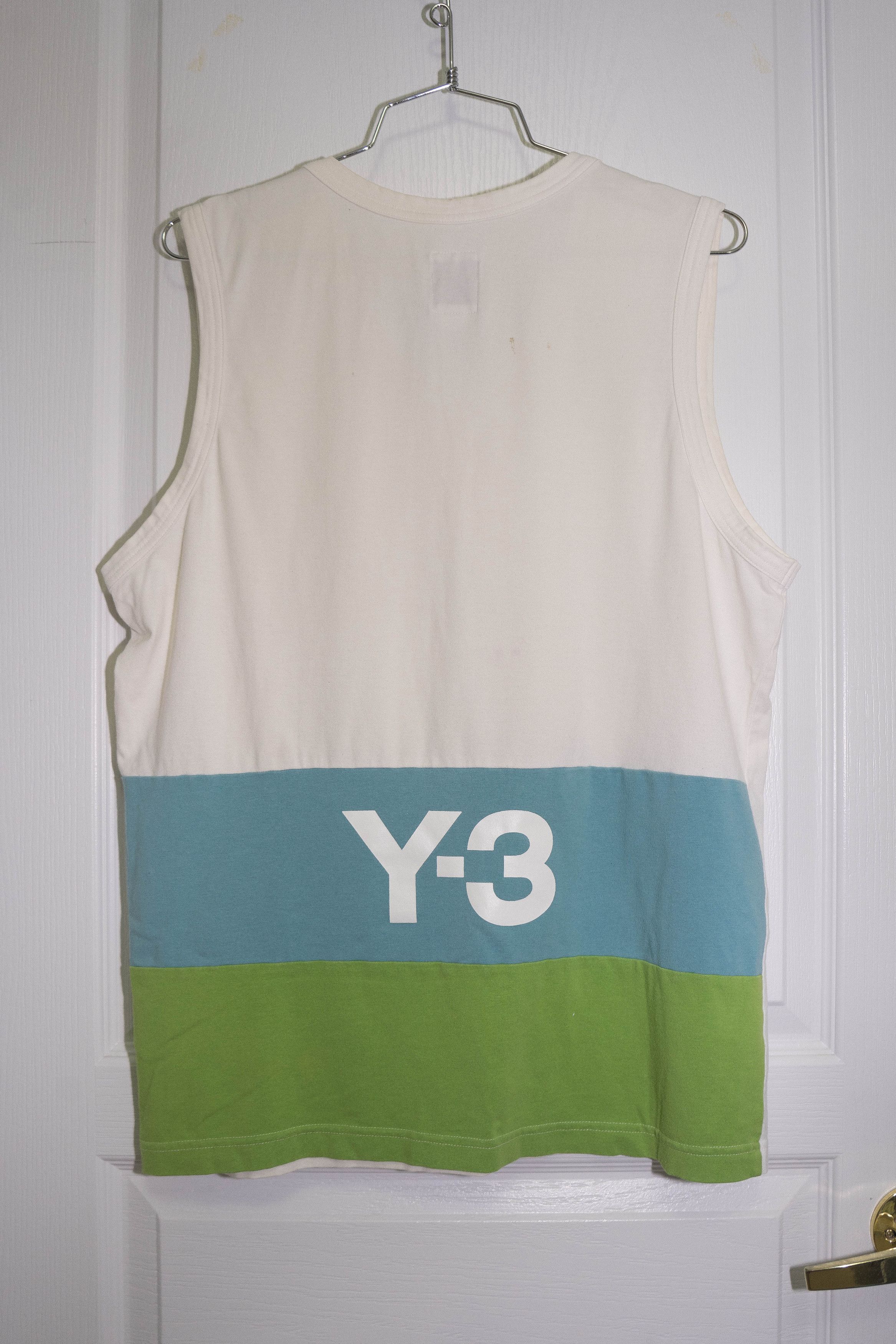 Adidas Y-3 Cut&Sew Rear Colorblock Sleeveless Tee szXL (FITS SZ M) Size US XL / EU 56 / 4 - 10 Thumbnail