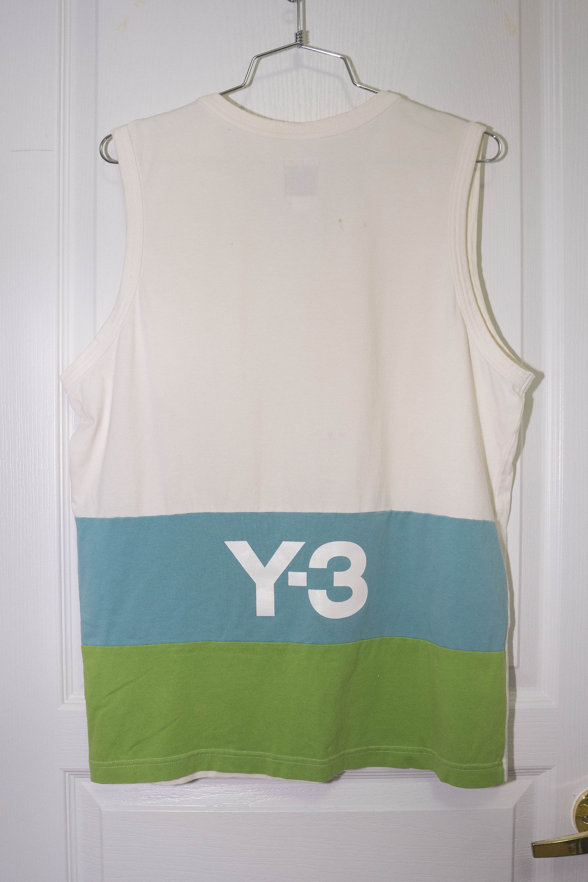 Adidas Y-3 Cut&Sew Rear Colorblock Sleeveless Tee szXL (FITS SZ M) Size US XL / EU 56 / 4 - 8 Thumbnail