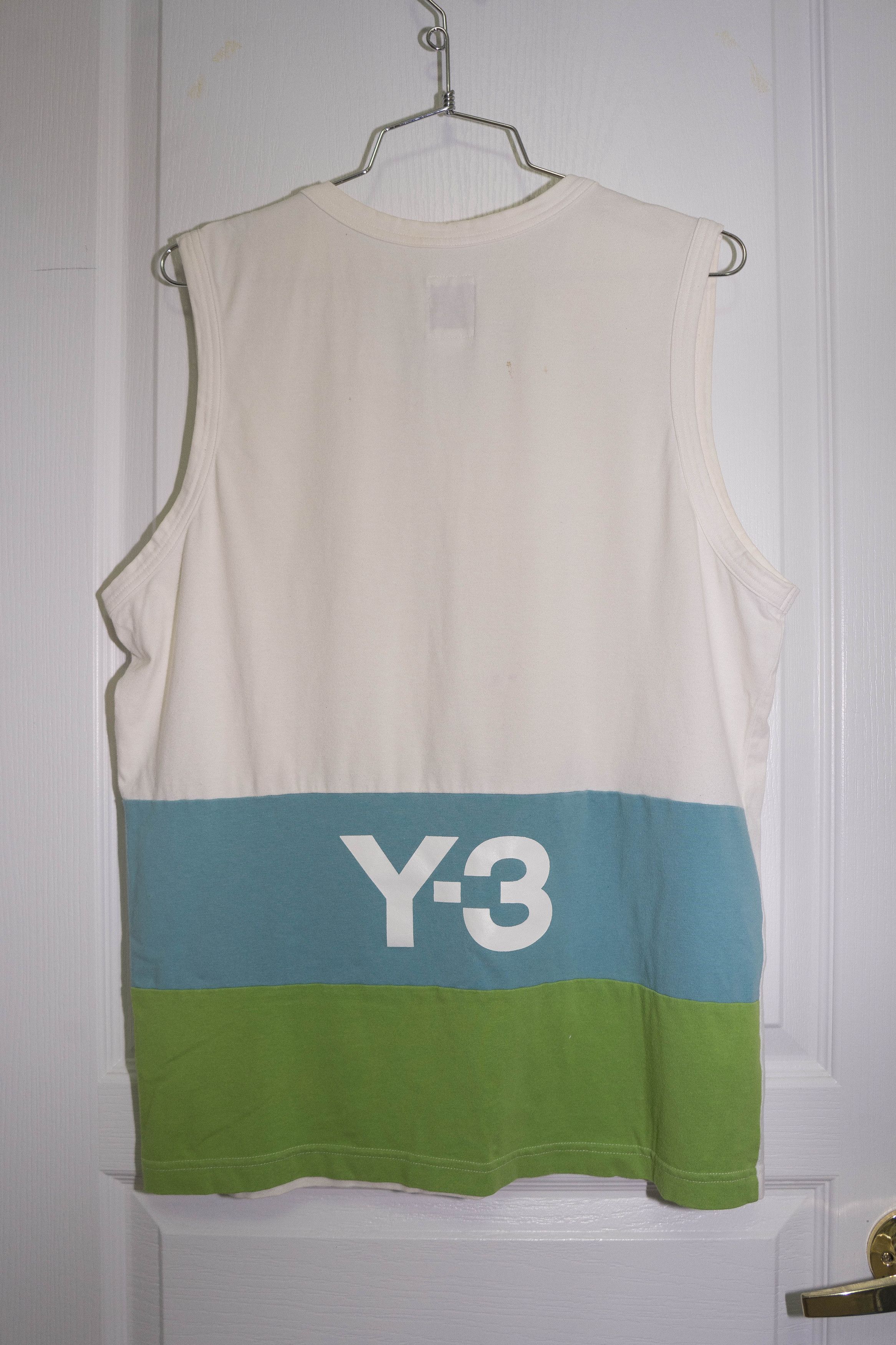 Adidas Y-3 Cut&Sew Rear Colorblock Sleeveless Tee szXL (FITS SZ M) Size US XL / EU 56 / 4 - 12 Thumbnail