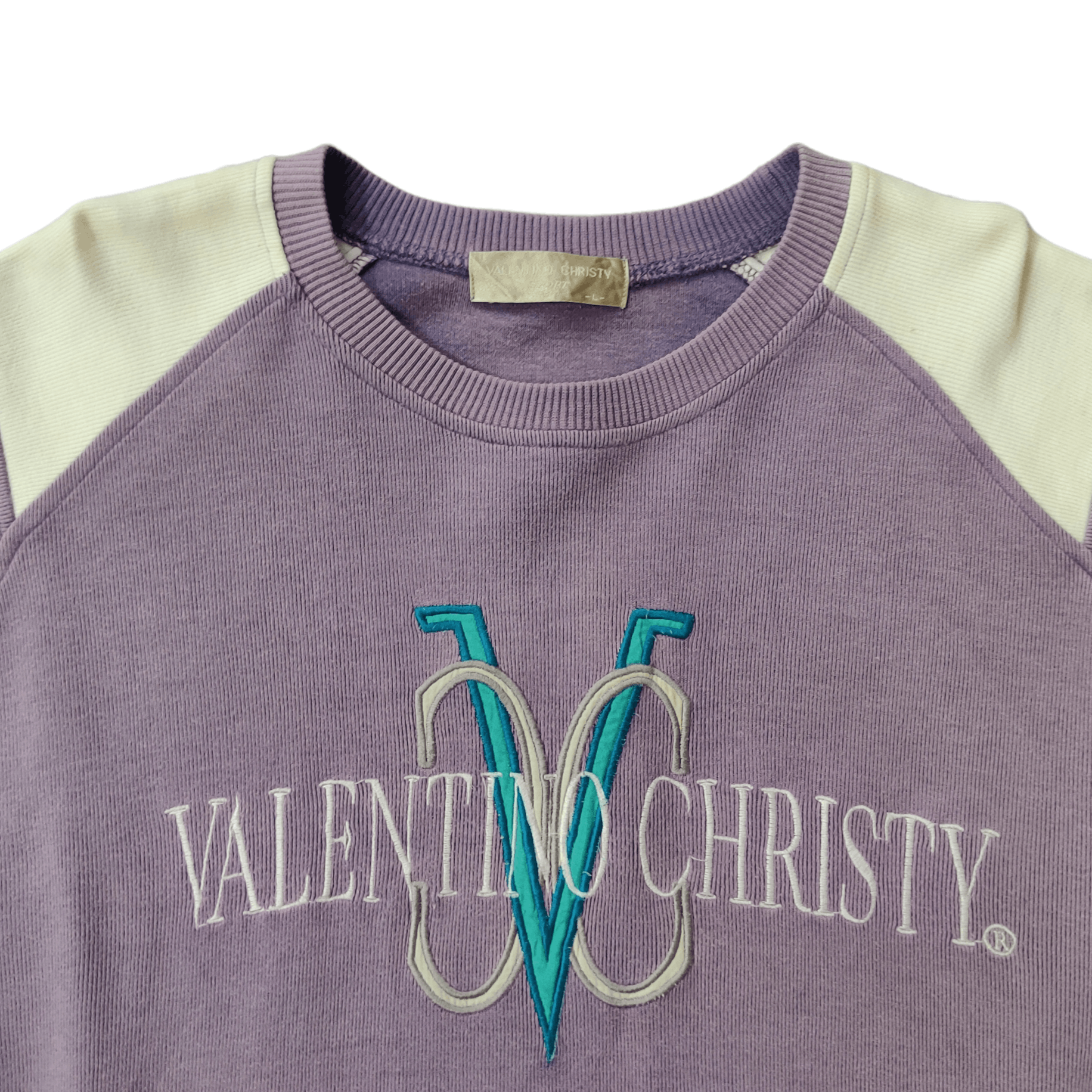 Valentino Vintage Valentino Christy Sweatshirt 3 Tone Embroidery Logo Size US L / EU 52-54 / 3 - 2 Thumbnail